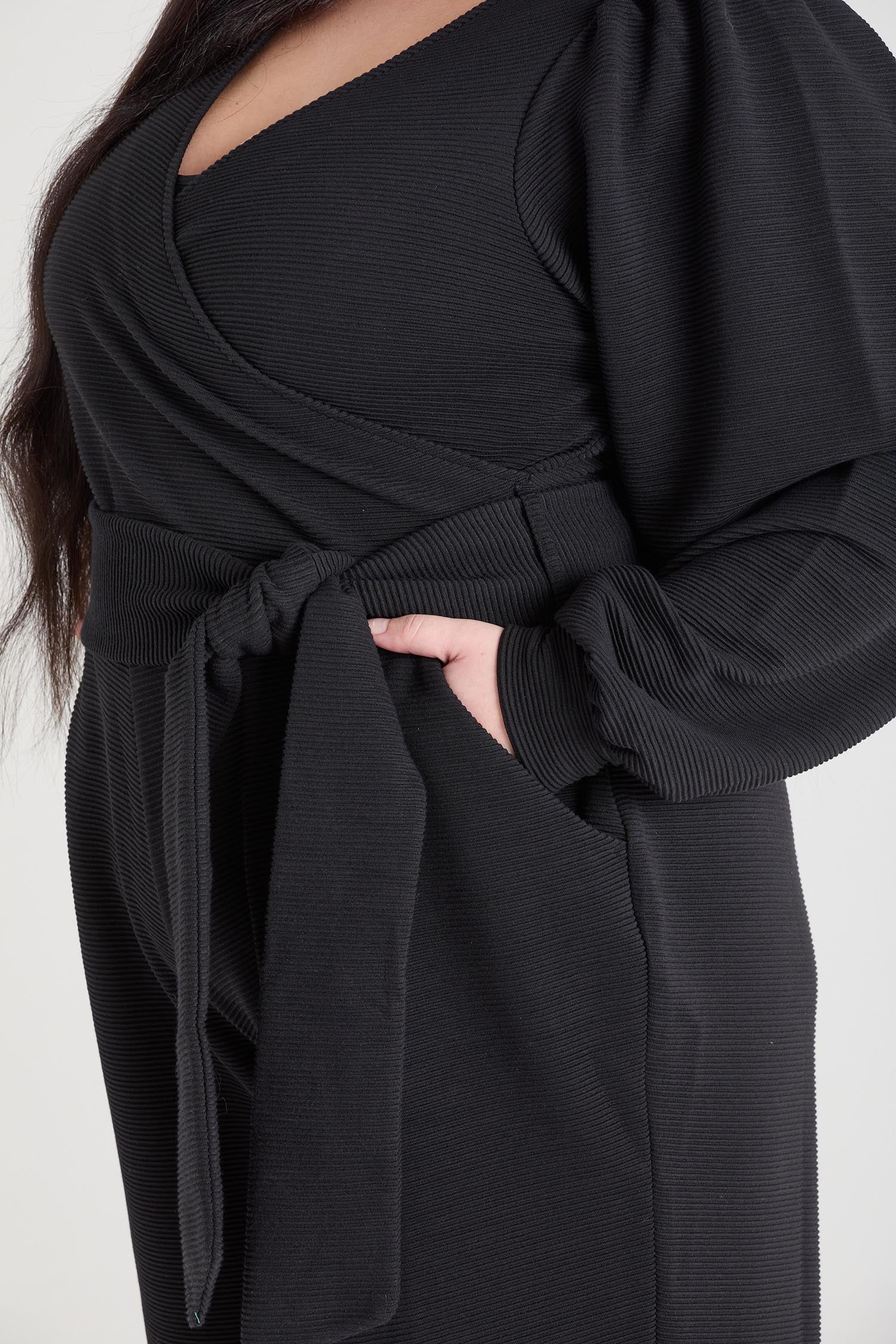 Combinaison portefeuille à manches longues ottomane - Noir