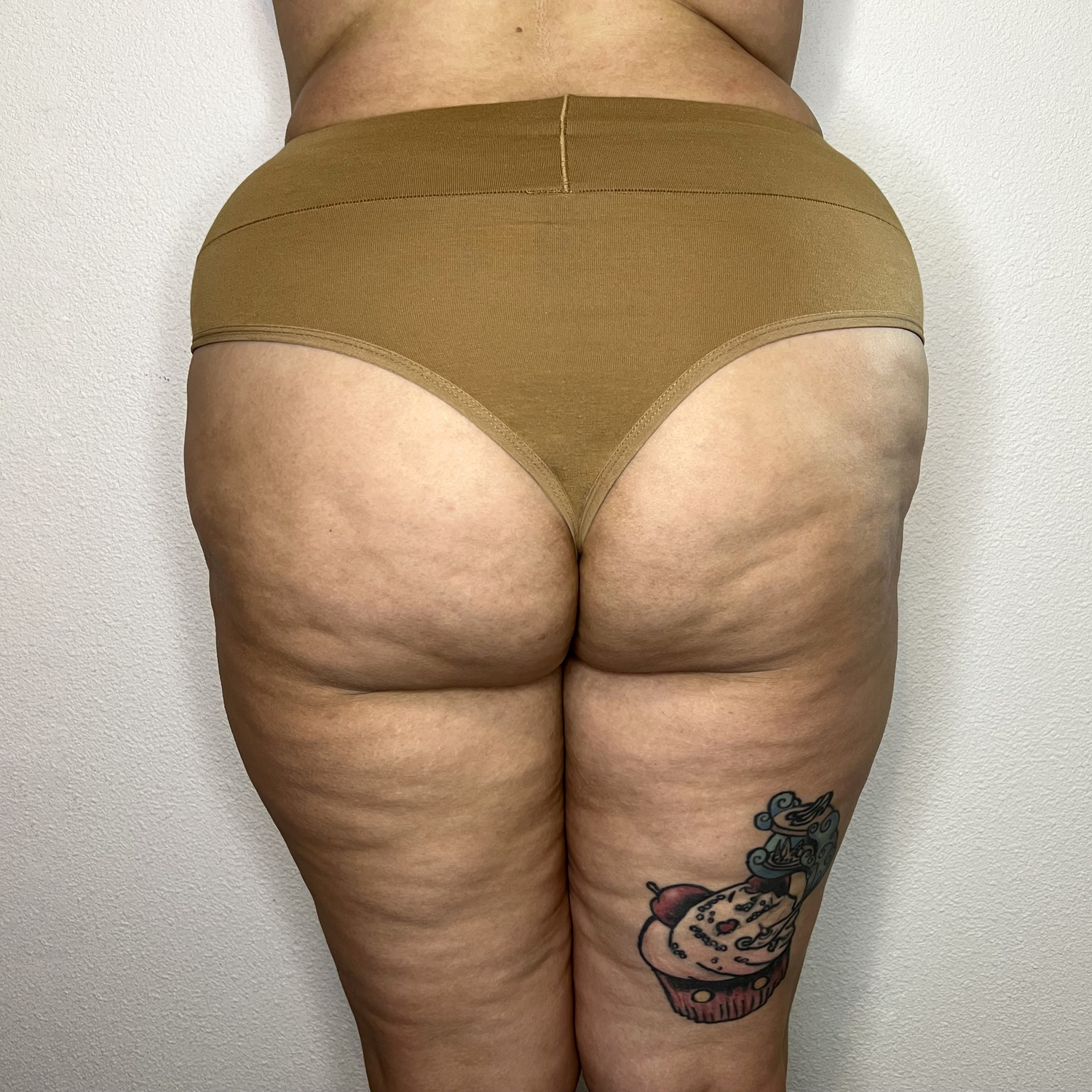 Culotte haute en coton bio - Caramel