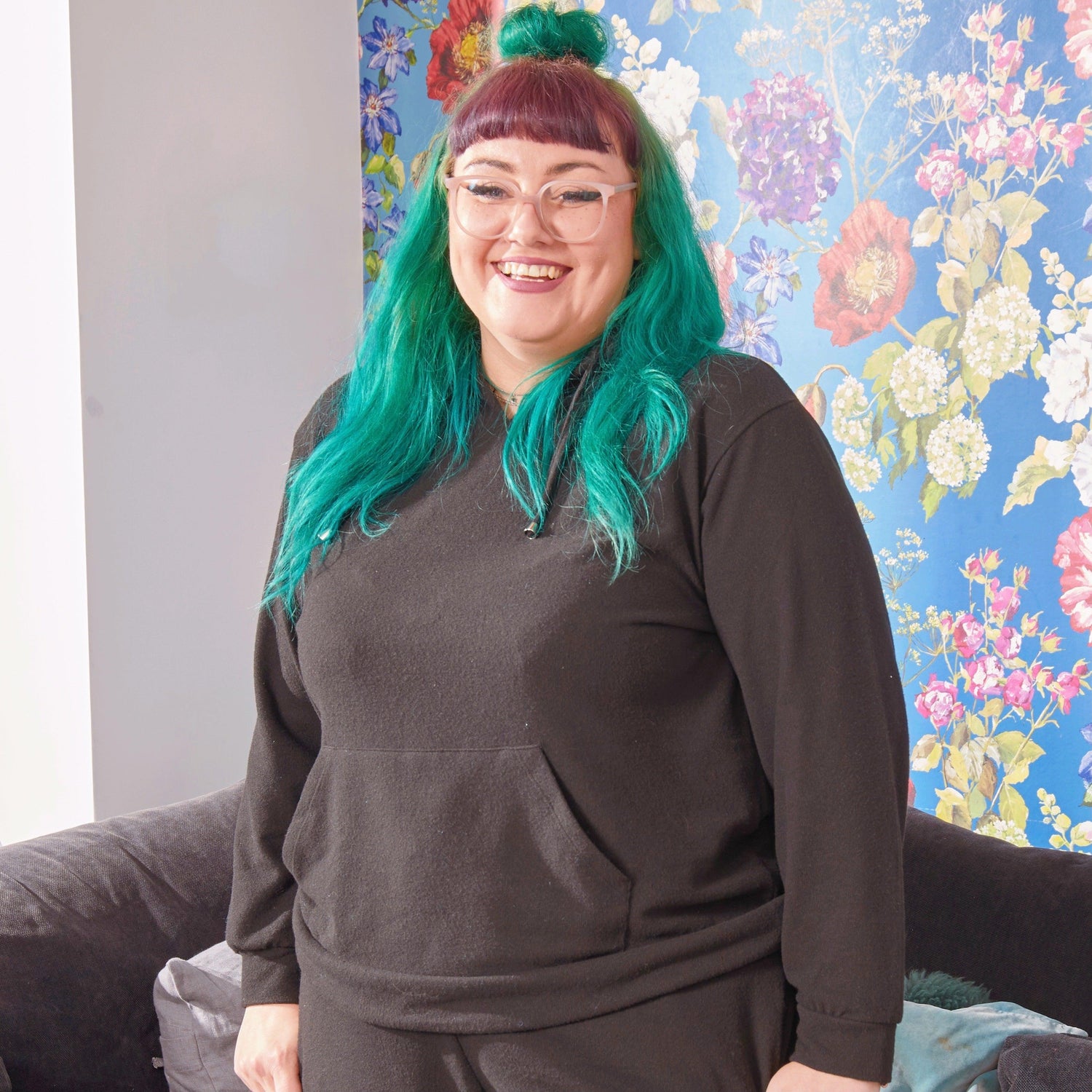 Sudadera con capucha de algodón orgánico - Negra