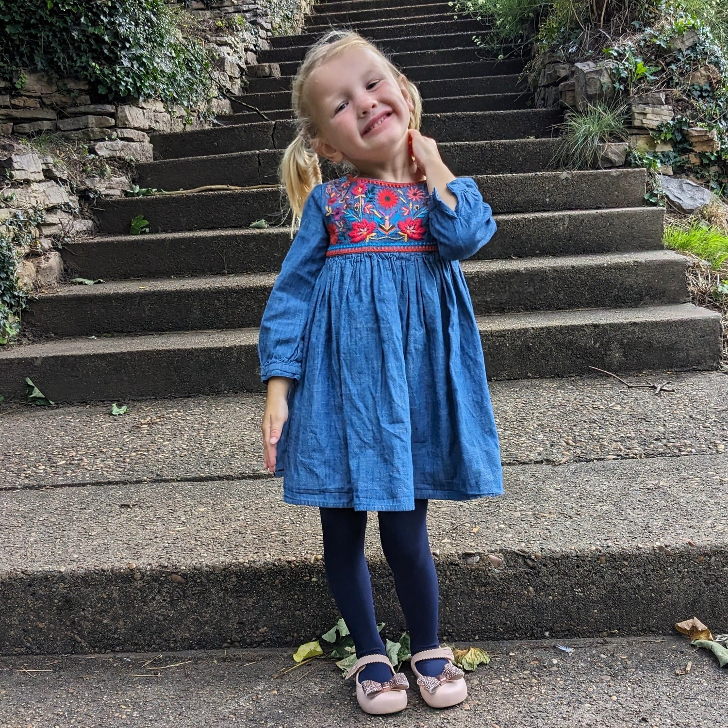 Collants pour enfants - Bleu marine