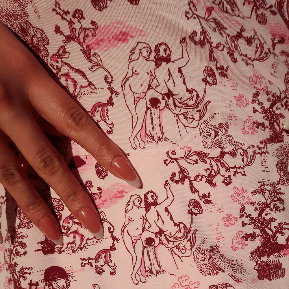 Wrap Dress - Passion au Jardin - L'Amour Rose