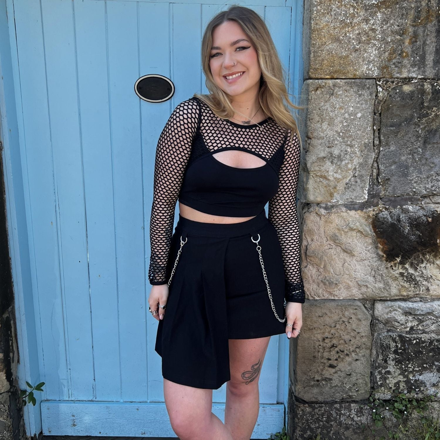 Haut résille - Alanis - Noir