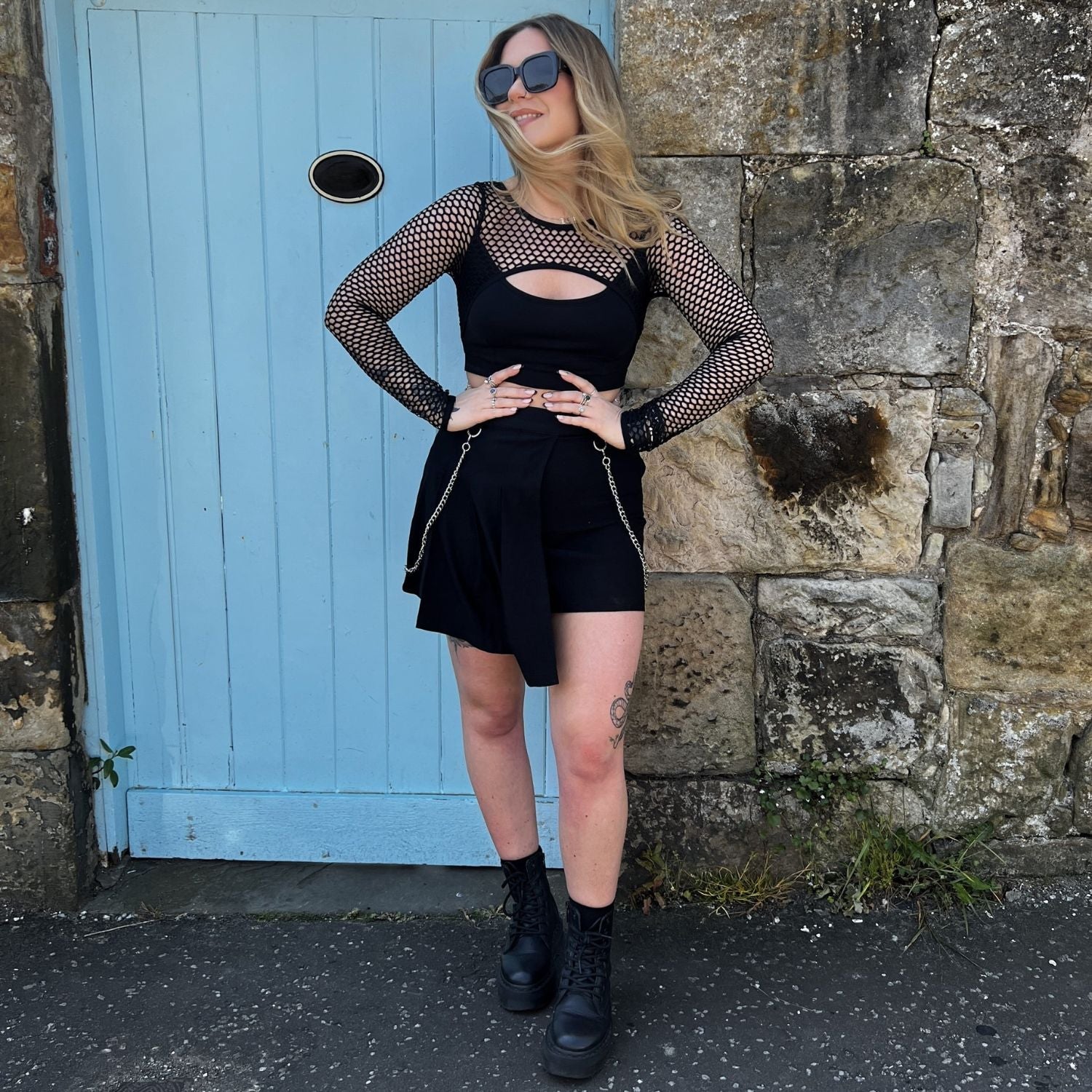 Haut résille - Alanis - Noir