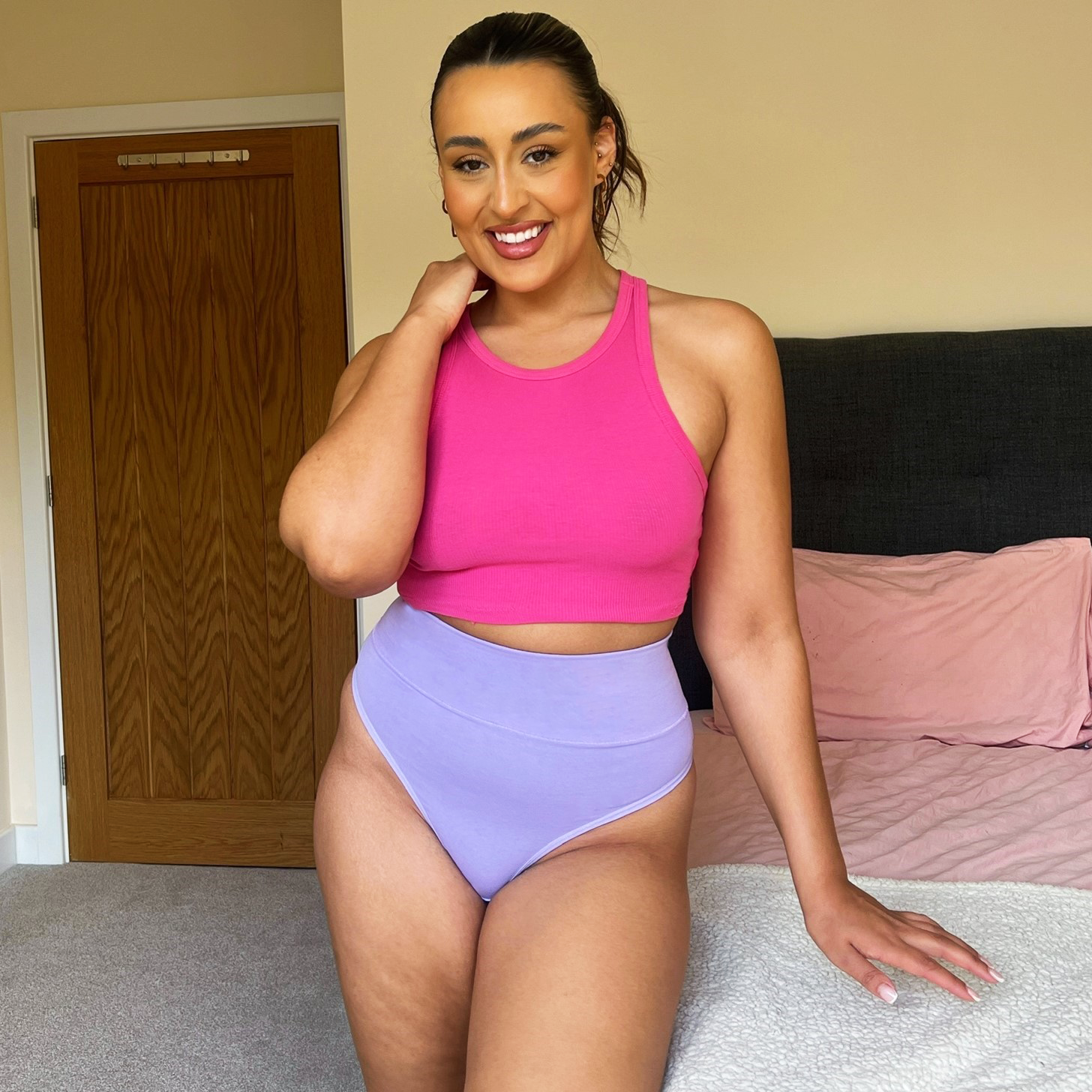 Culotte haute en coton bio - Cassis de Violet