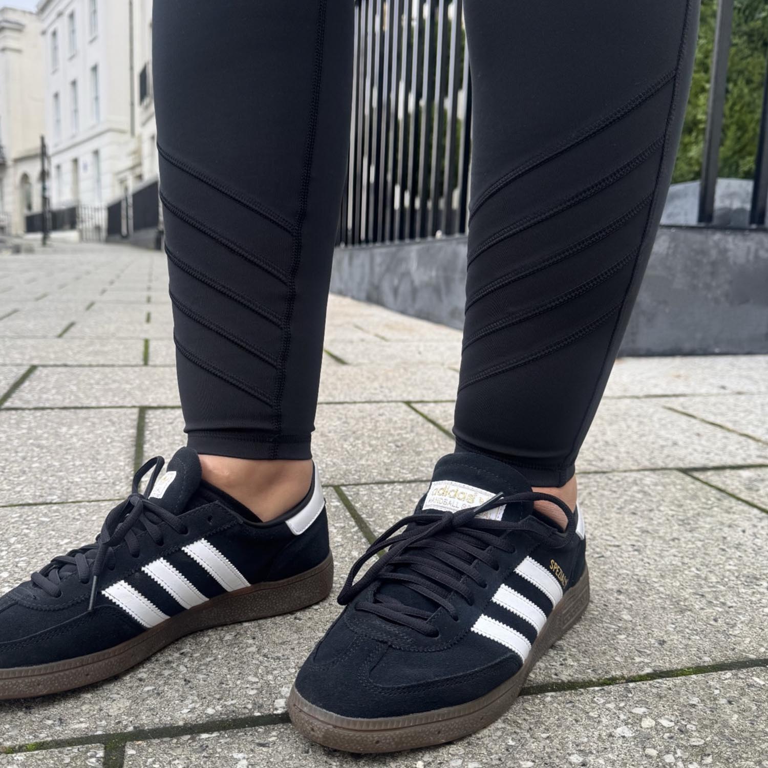 Largas leggings con diseño - negro