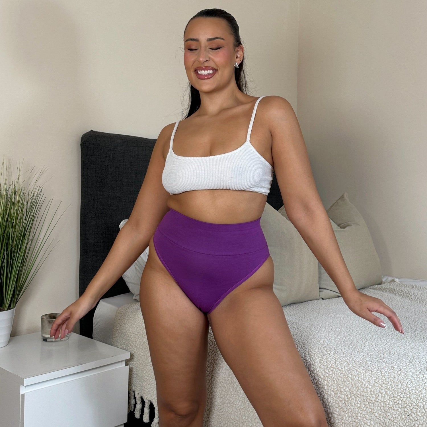 Culotte taille haute en coton biologique - Grape Escape
