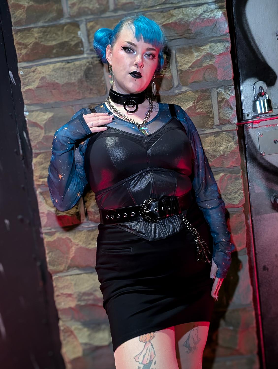 Bustier en similicuir sirène