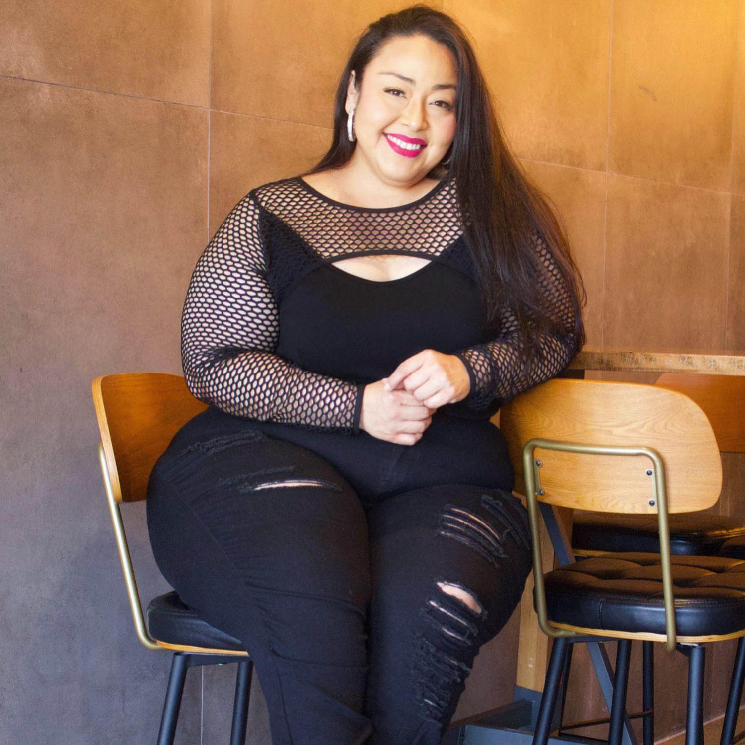 Haut résille - Alanis - Noir