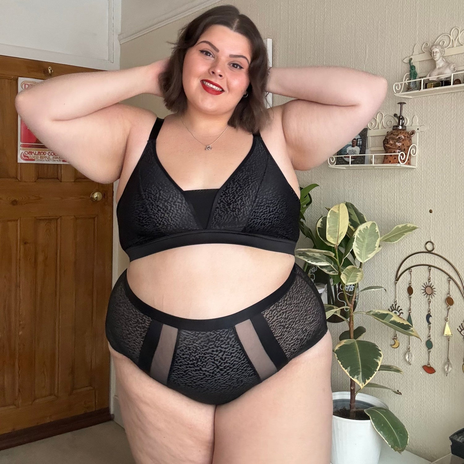Culotte taille haute en coton biologique - Léopard