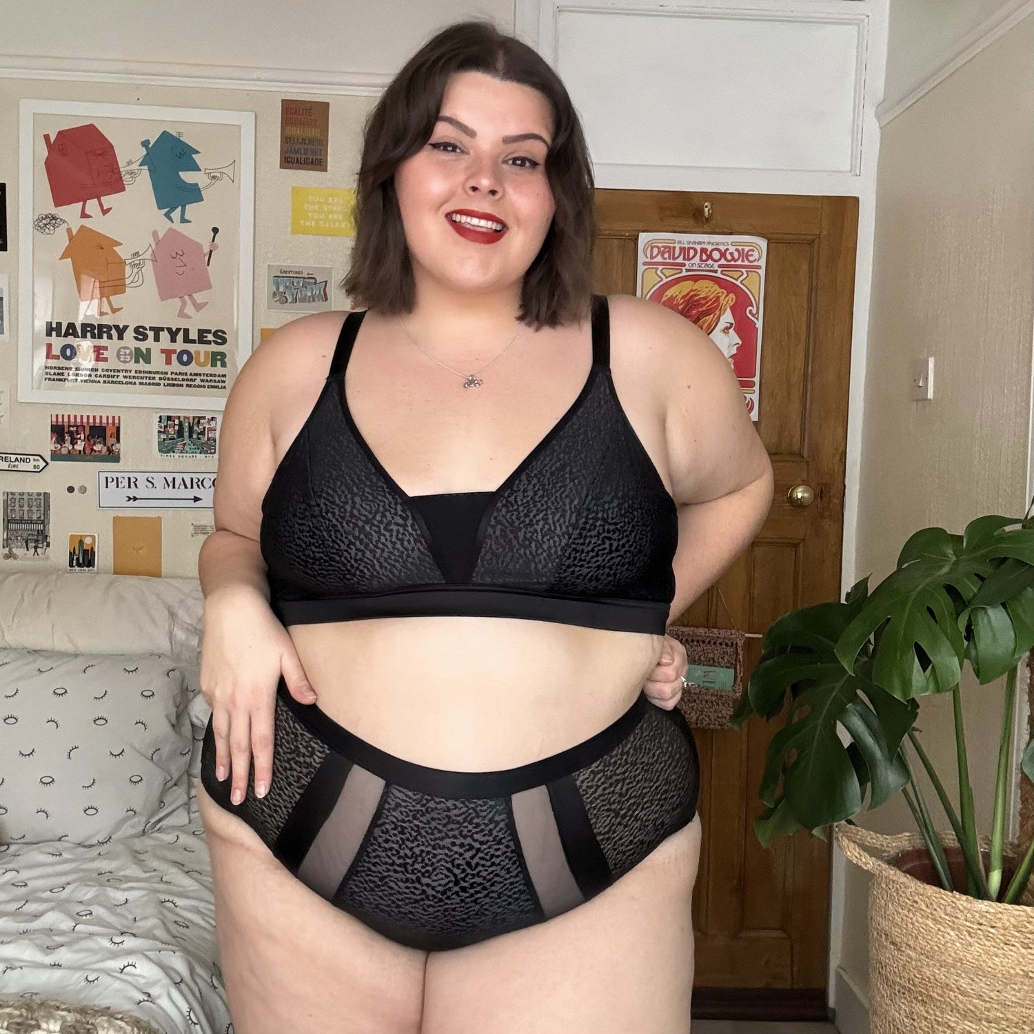 Culotte taille haute en coton biologique - Léopard