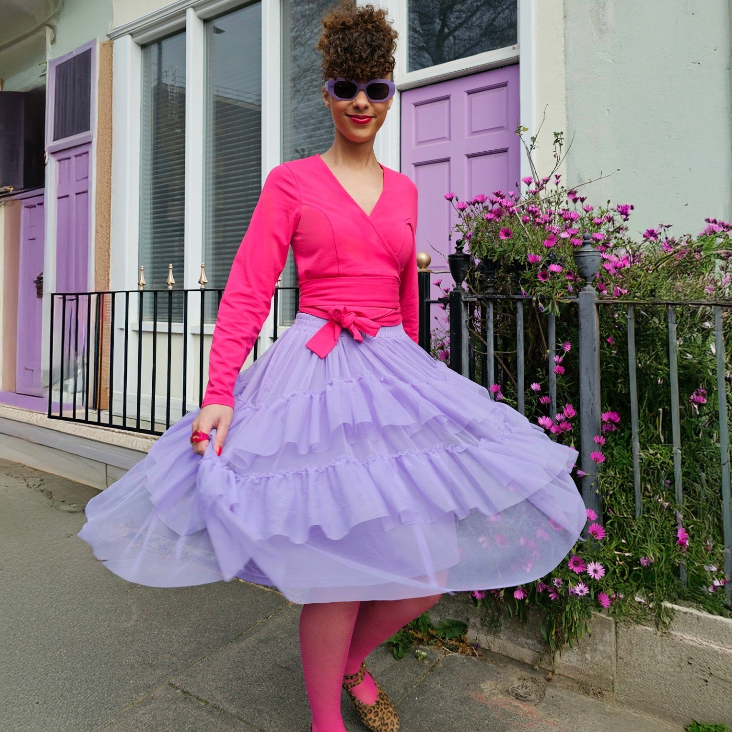 Organic Cotton Wrap Top - Pomegranate