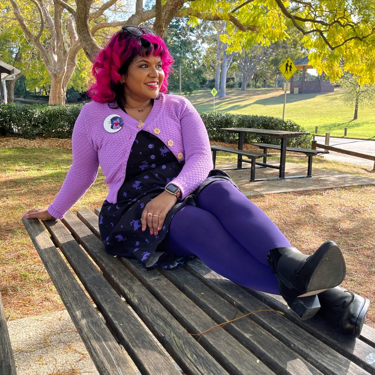 Collants 80 deniers - Suffragette Purple