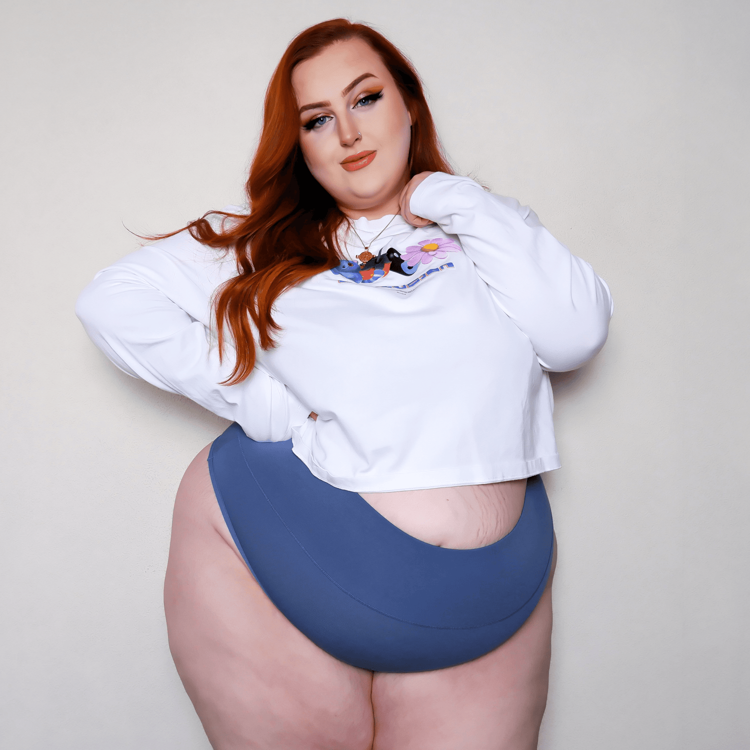 Culotte haute en coton bio - Denim