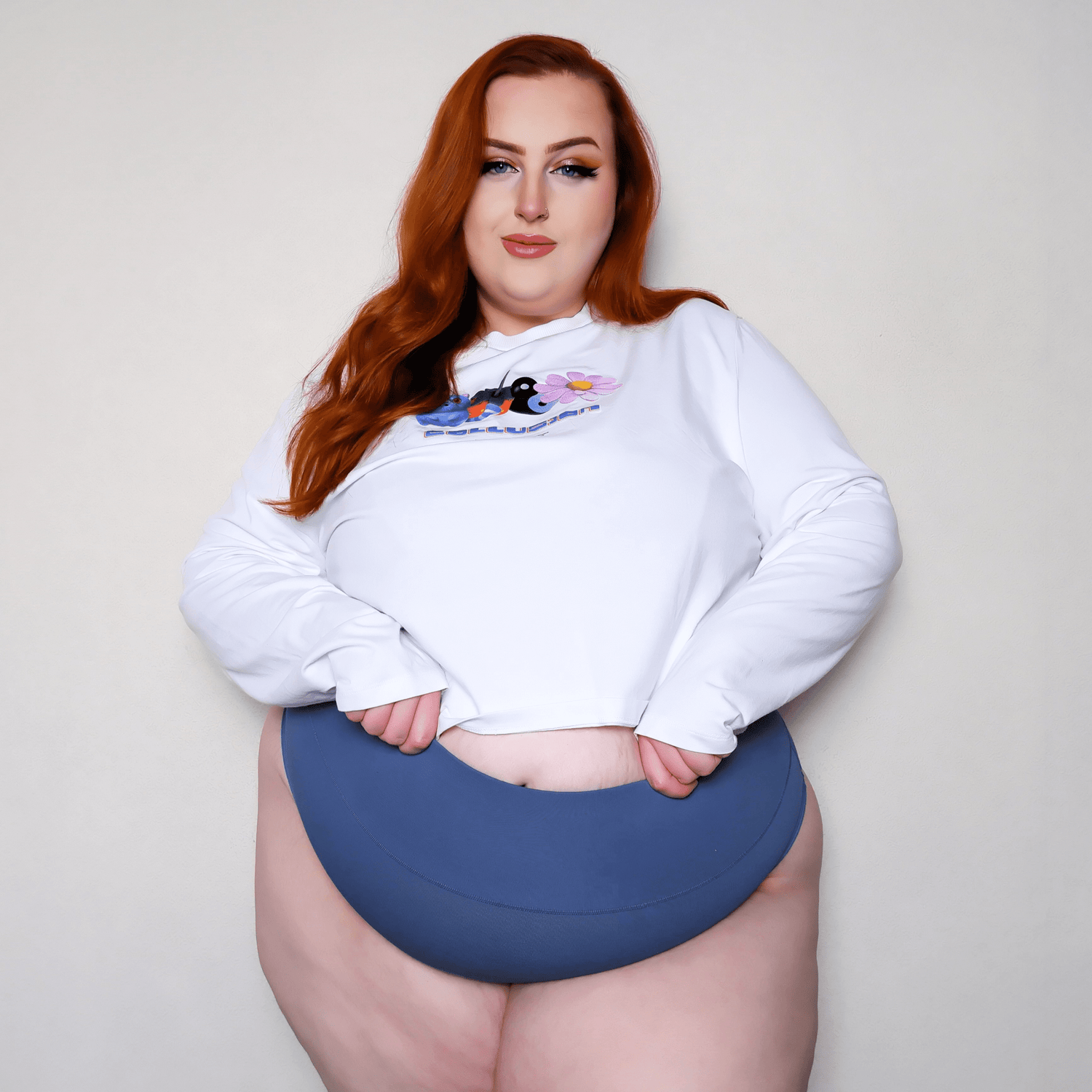 Culotte haute en coton bio - Denim