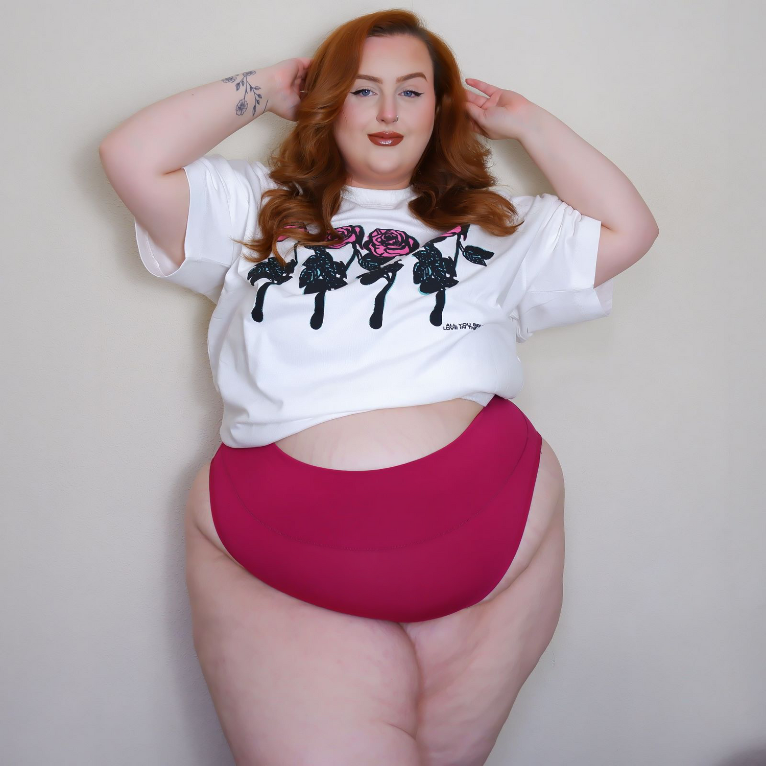 Braguitas de algodón orgánico de pierna alta - Frambuesa