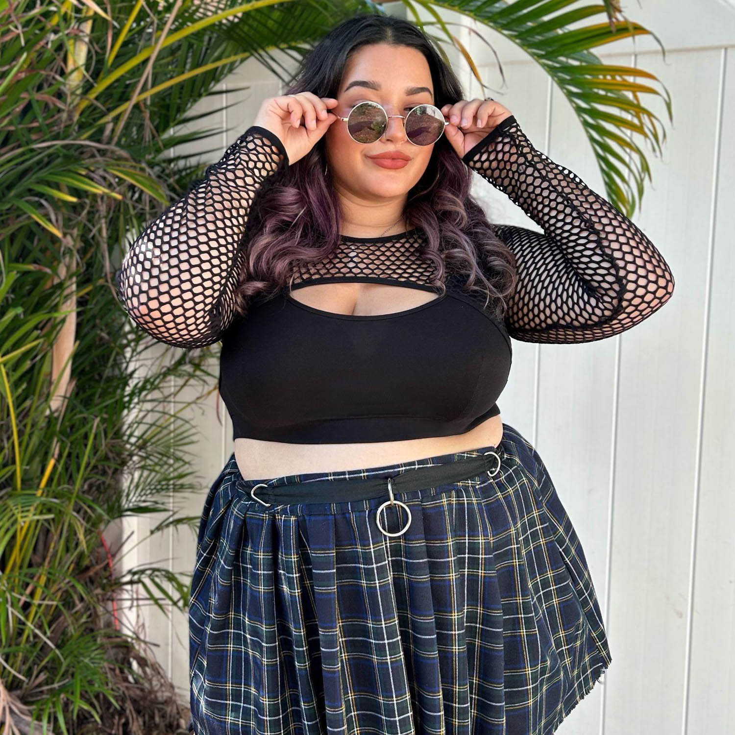 Haut résille - Alanis - Noir