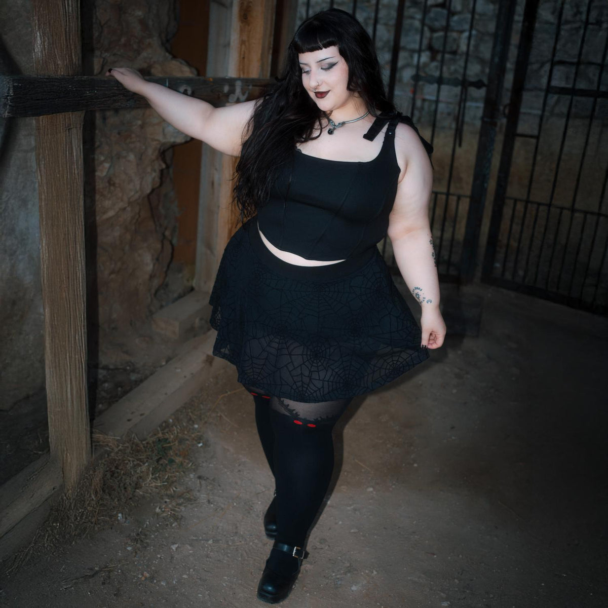 Halloween Tights - Mothman - Black