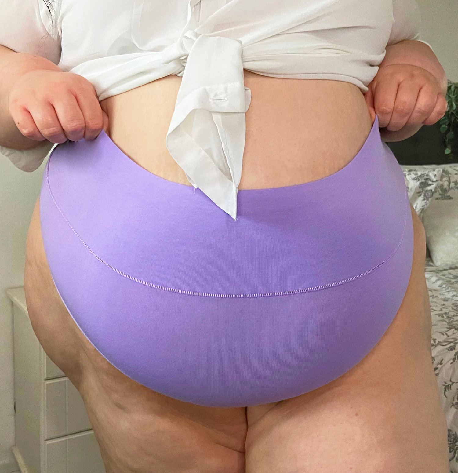 Culotte haute en coton bio - Cassis de Violet