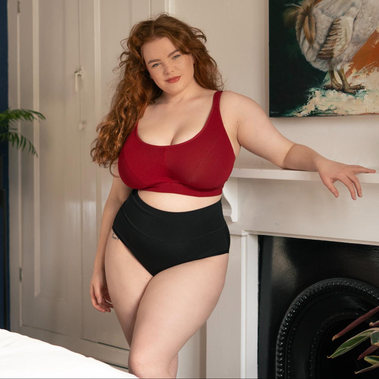 5 Pack Organic Cotton Full Brief Knickers - Black