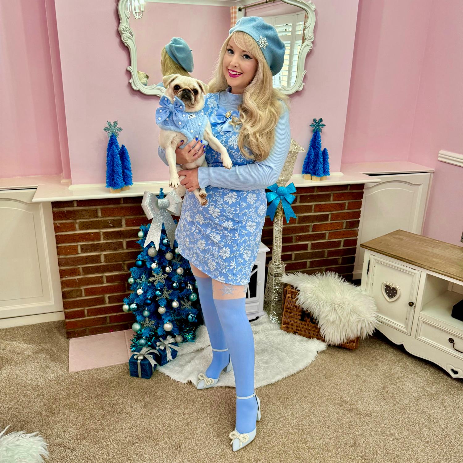 Christmas Tights - Snowflake Garter