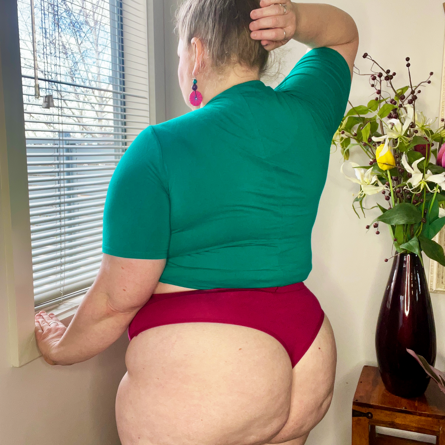 Culotte haute en coton bio - Tarte aux framboises