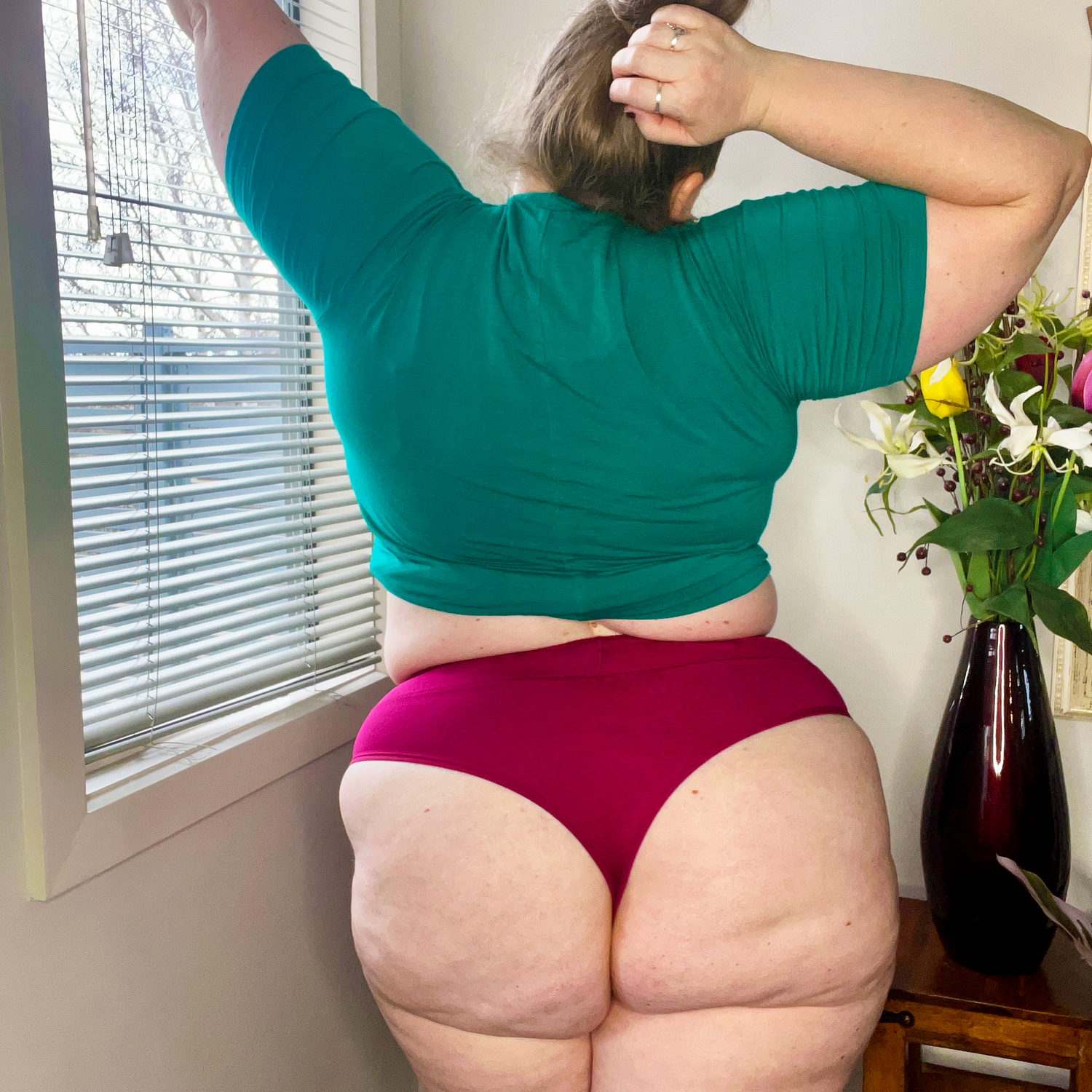 Culotte haute en coton bio - Tarte aux framboises