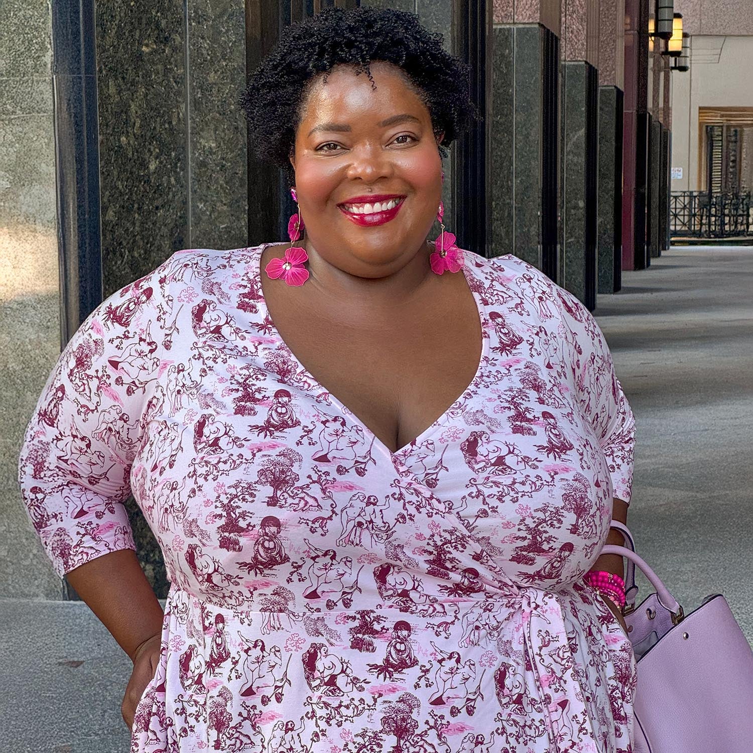 Wrap Dress - Passion au Jardin - L'Amour Rose