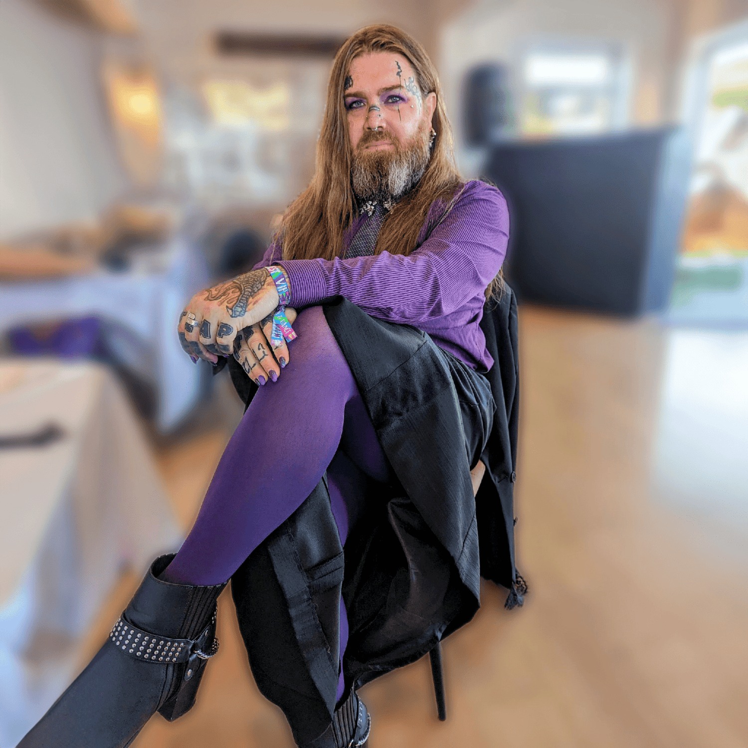 Collants 80 deniers - Suffragette Purple