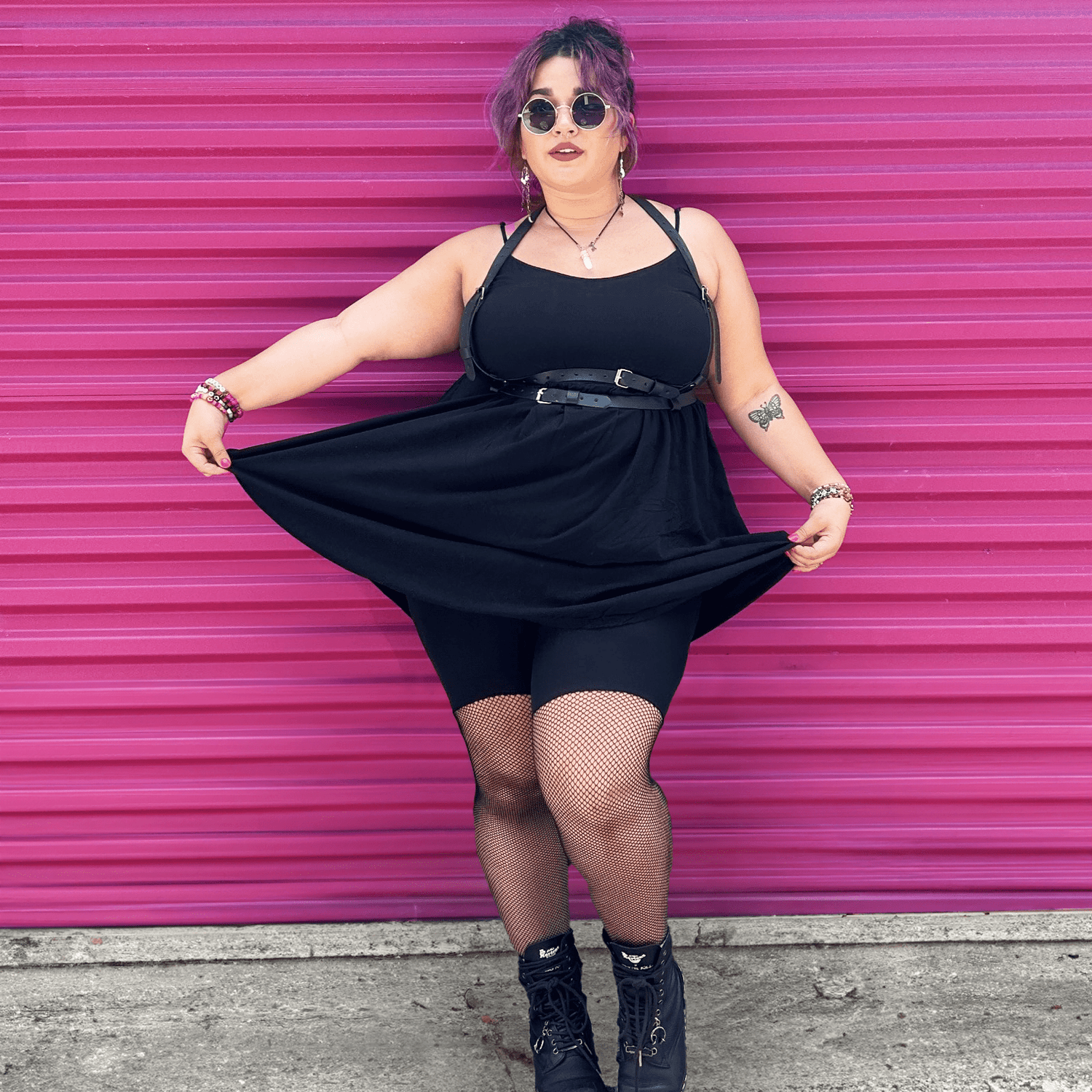 Bas résille Thighs the Limit - Noir