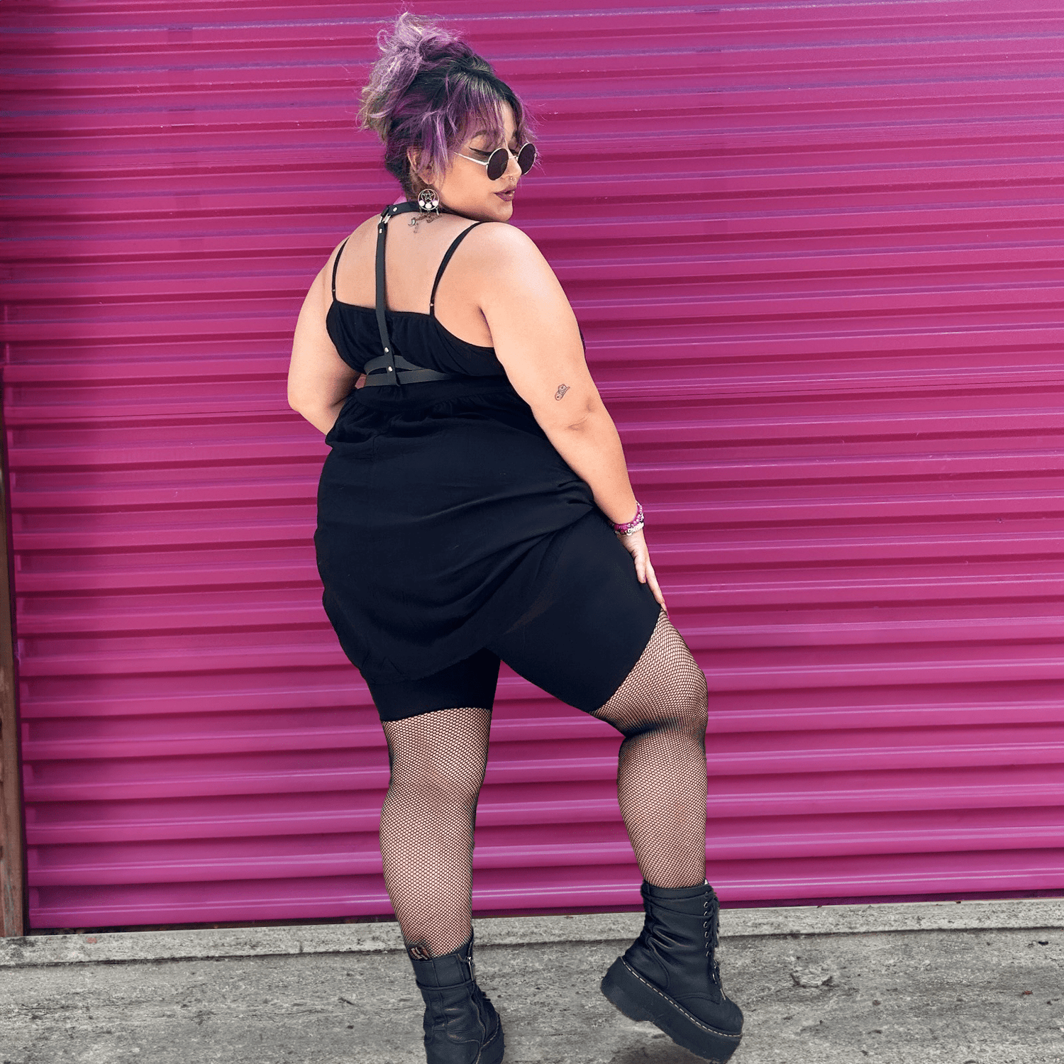 Bas résille Thighs the Limit - Noir