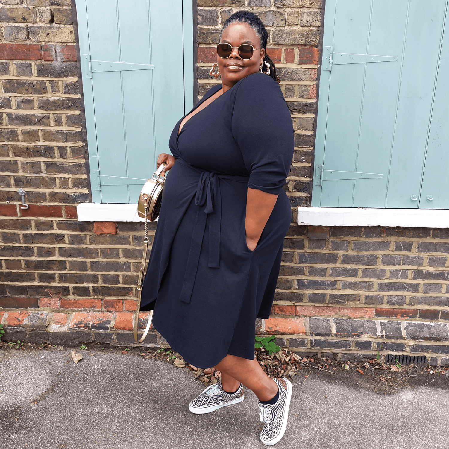 Robe portefeuille - Noire