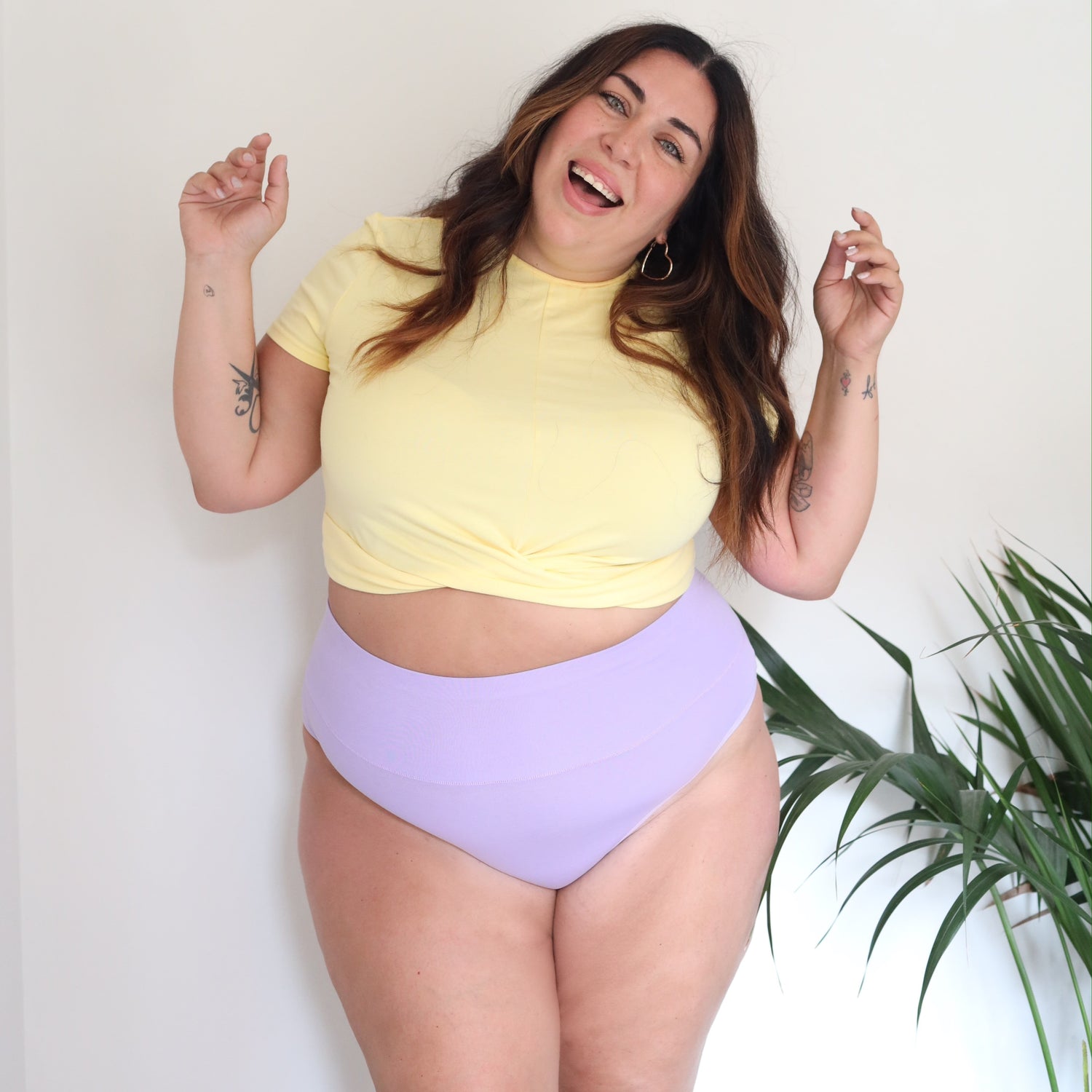 Culotte haute en coton bio - Cassis de Violet