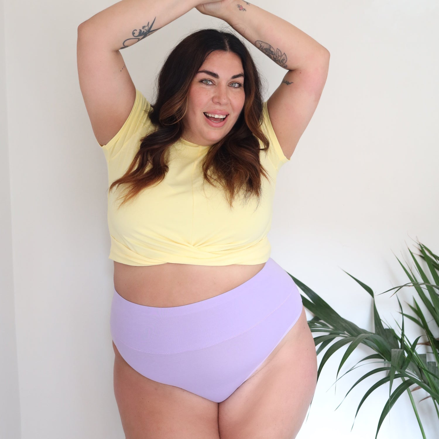 Culotte haute en coton bio - Cassis de Violet