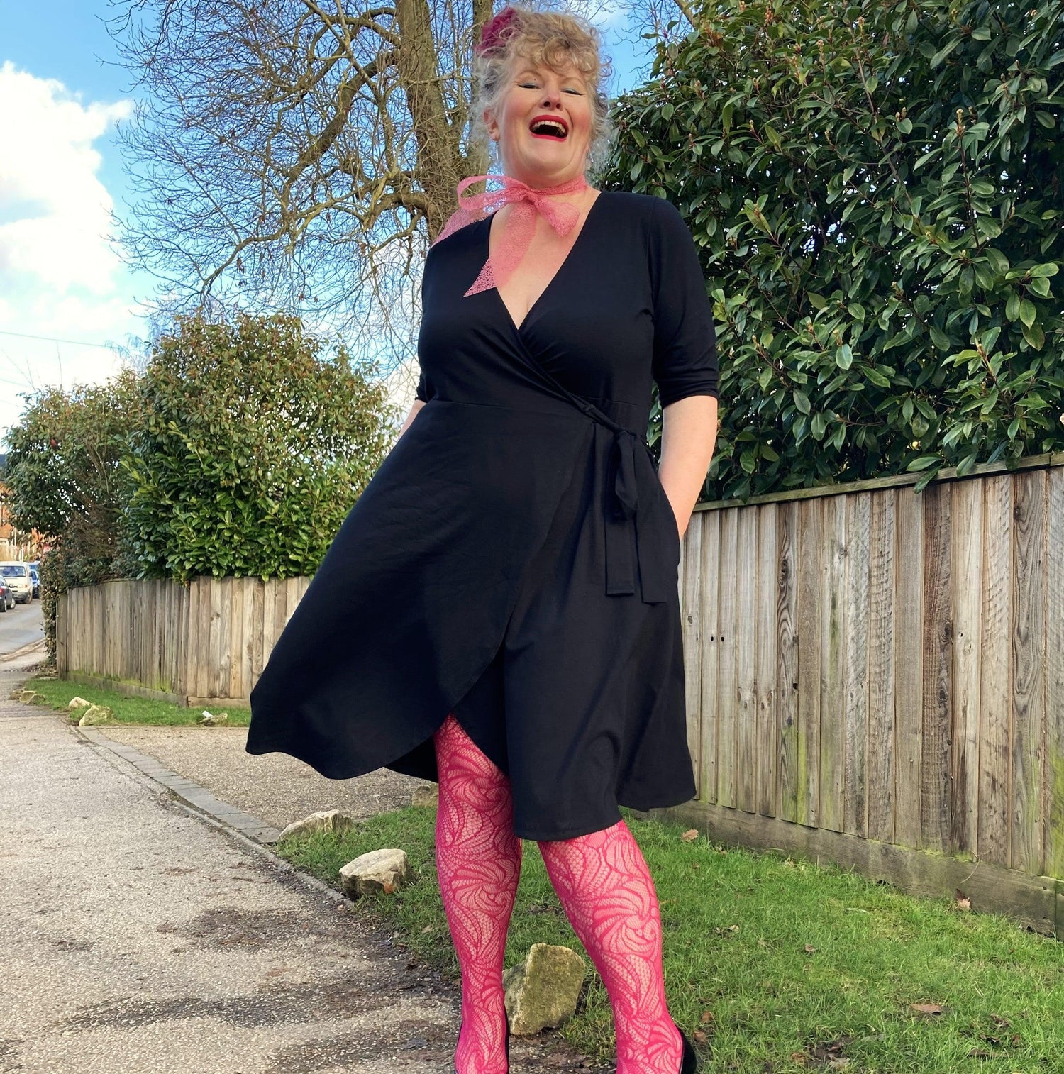 Robe portefeuille - Noire