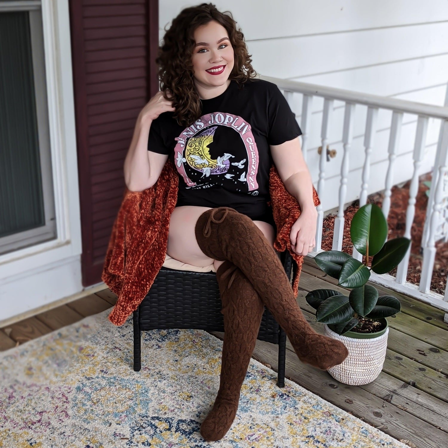 Calcetines hasta el muslo - Chocolate caliente