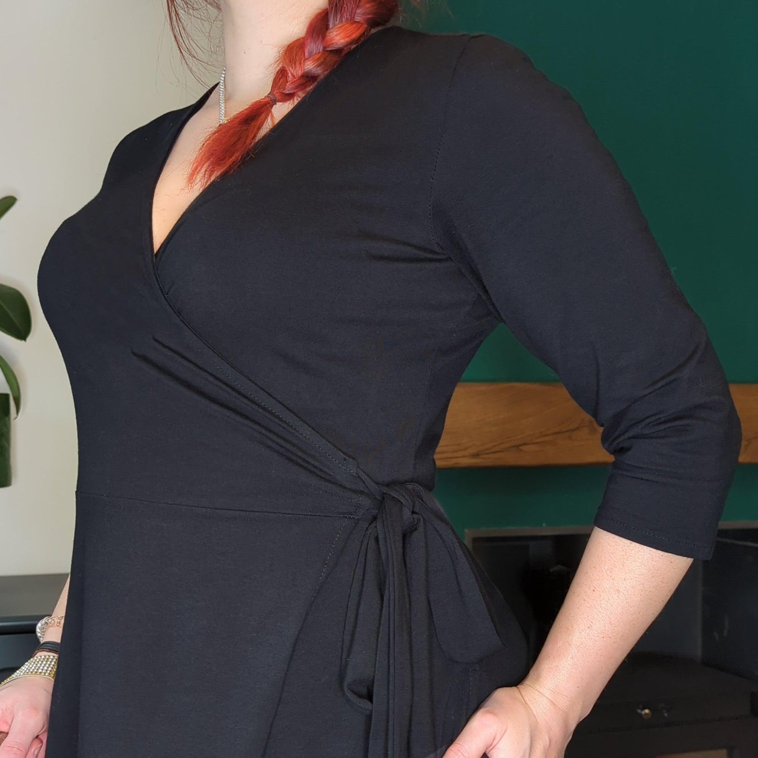 Robe portefeuille - Noire