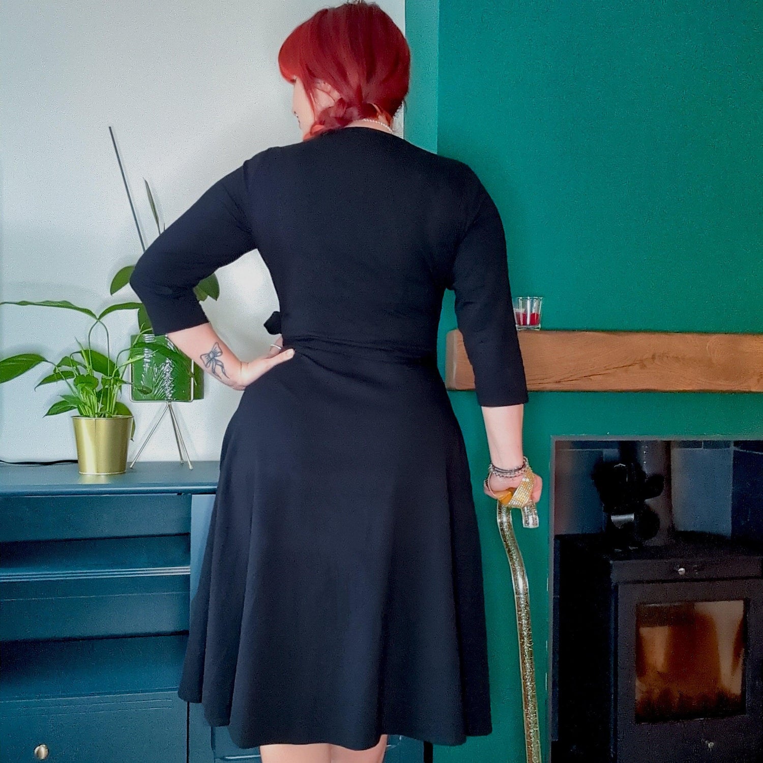 Robe portefeuille - Noire