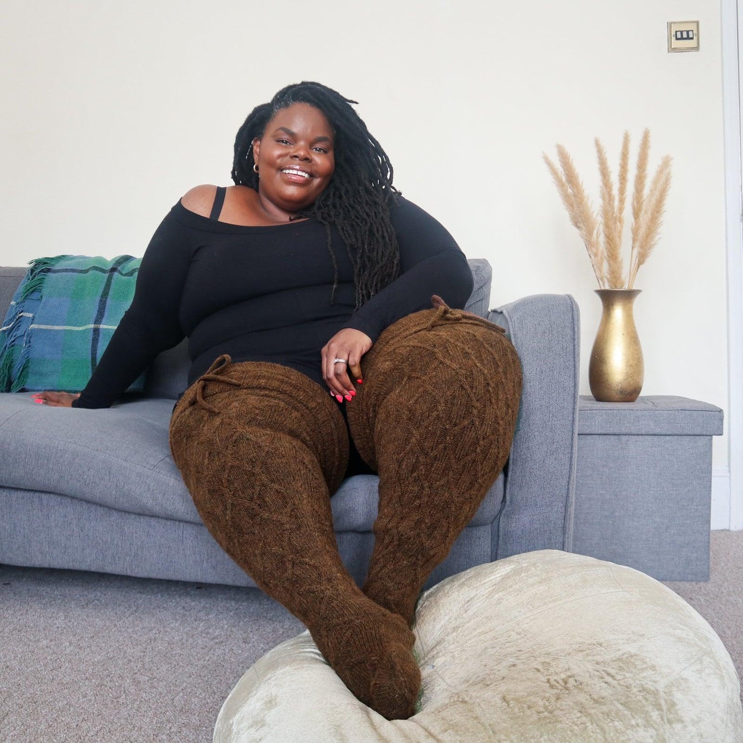 Calcetines hasta el muslo - Chocolate caliente