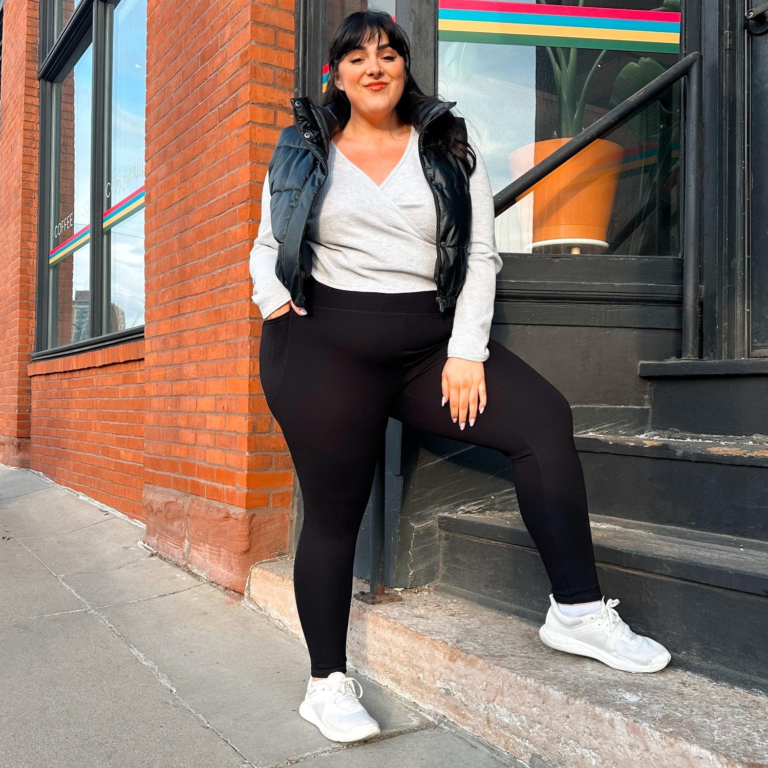 Leggings longs anti-squats (V2) - 3 paires en noir