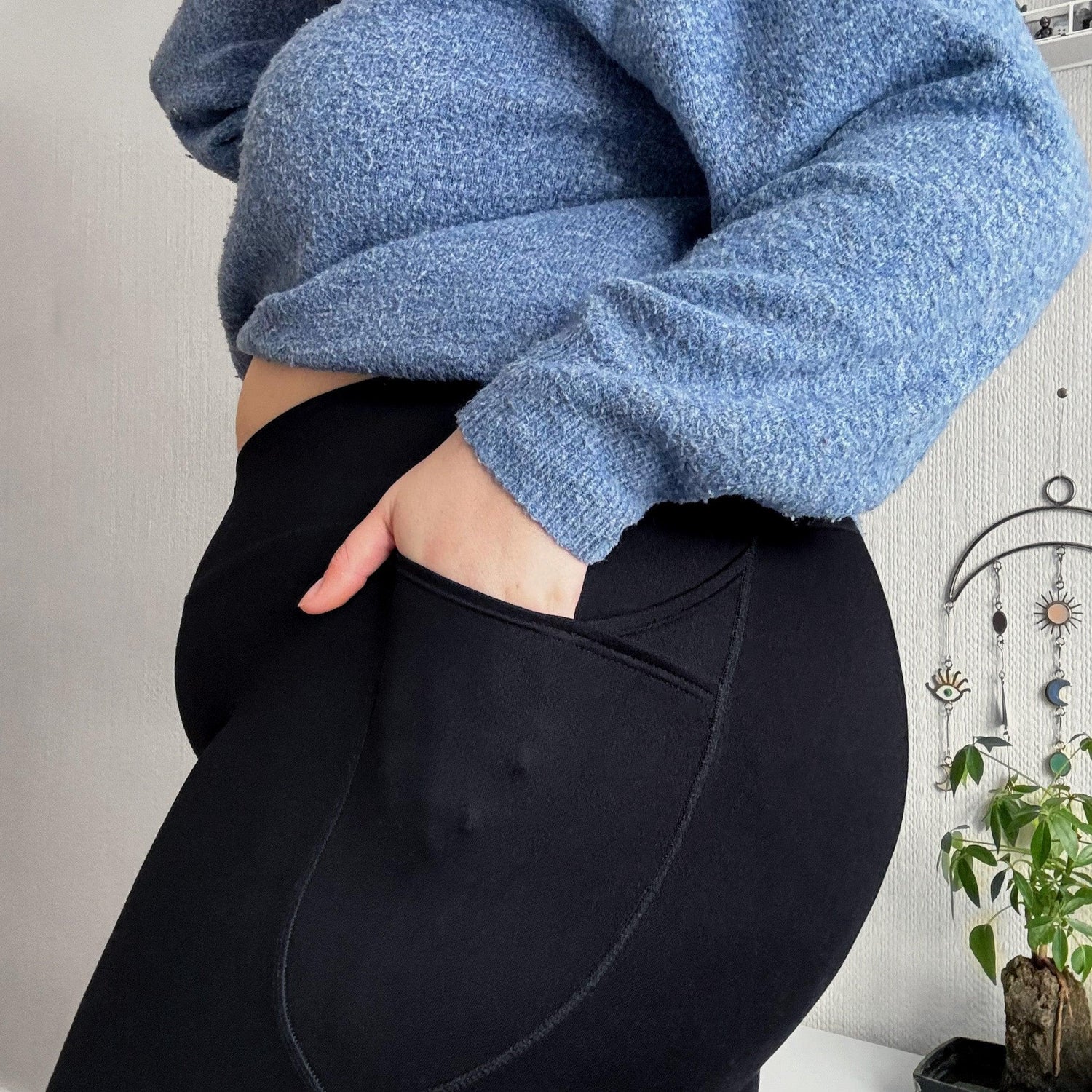 Leggings longs anti-squats (V2) - 3 paires en noir