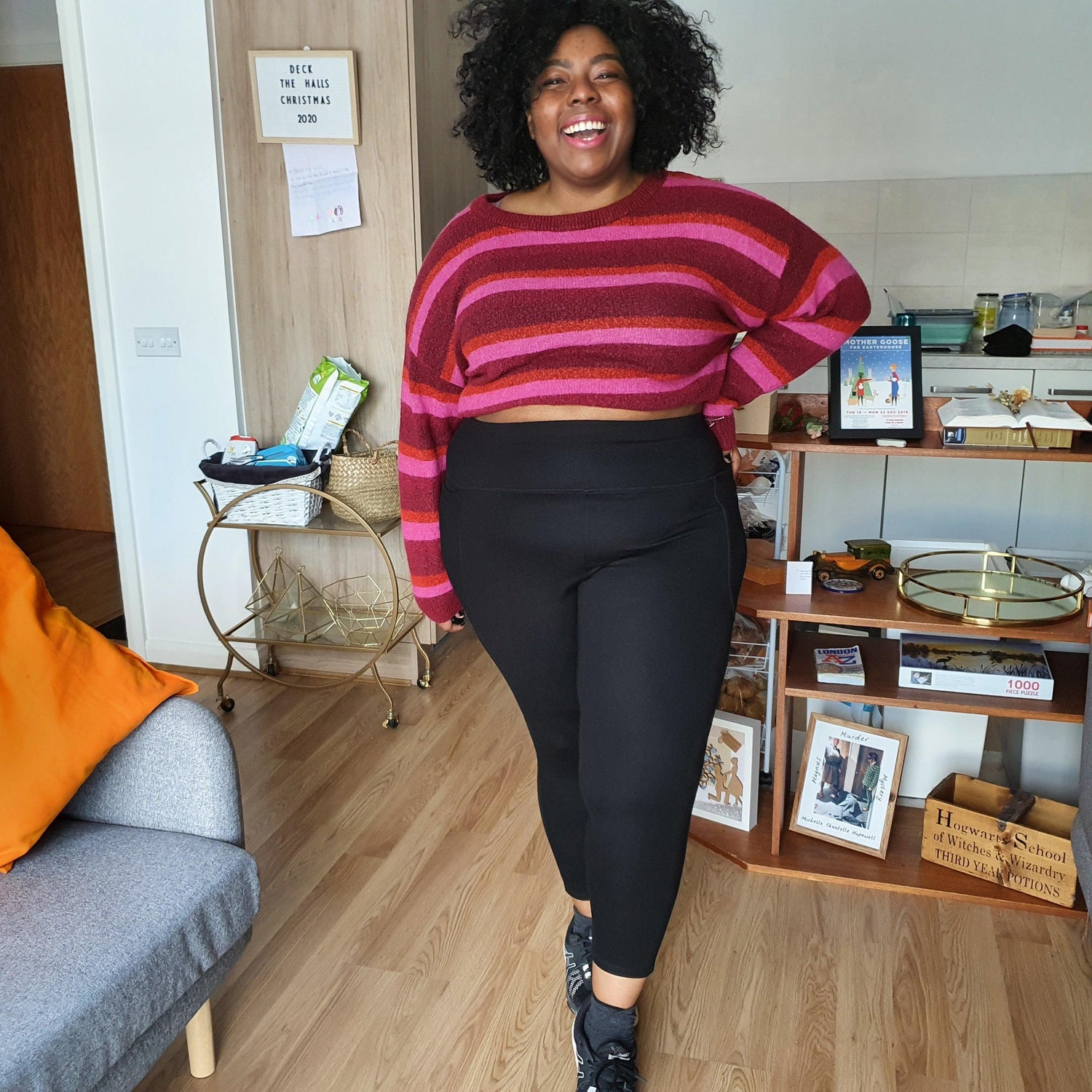 Legging court anti-squats - Noir