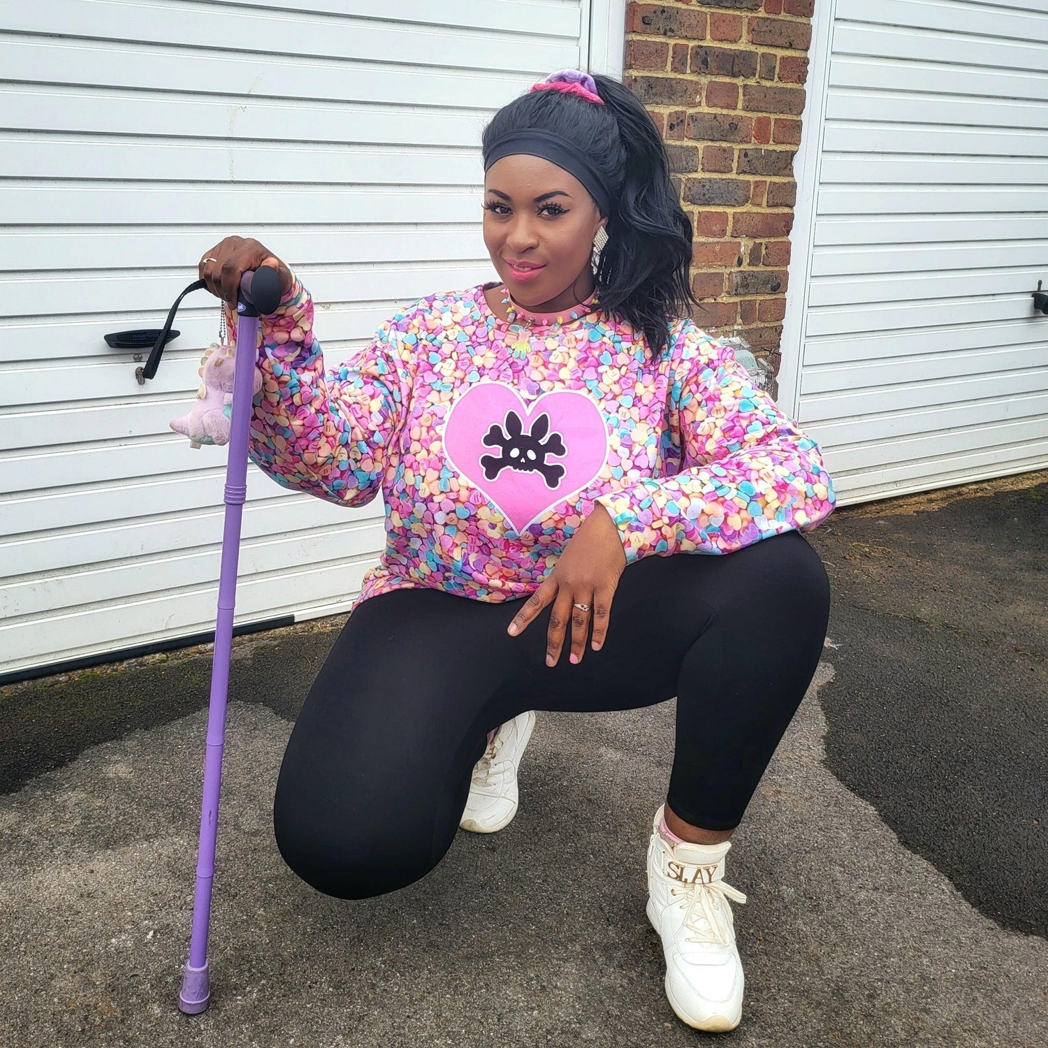 Legging court anti-squats - Noir