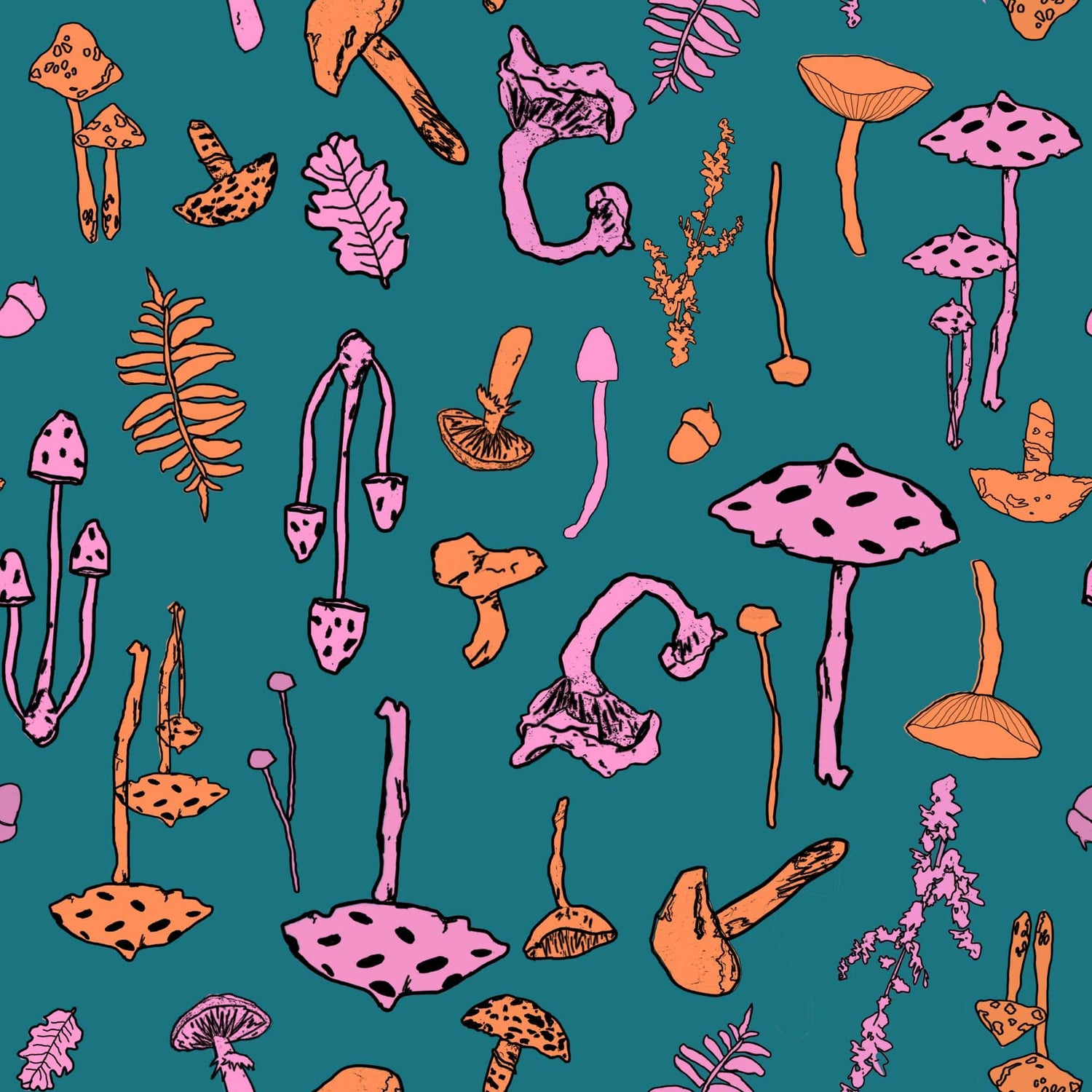 Haut de pyjama en coton biologique - Patch Mushie