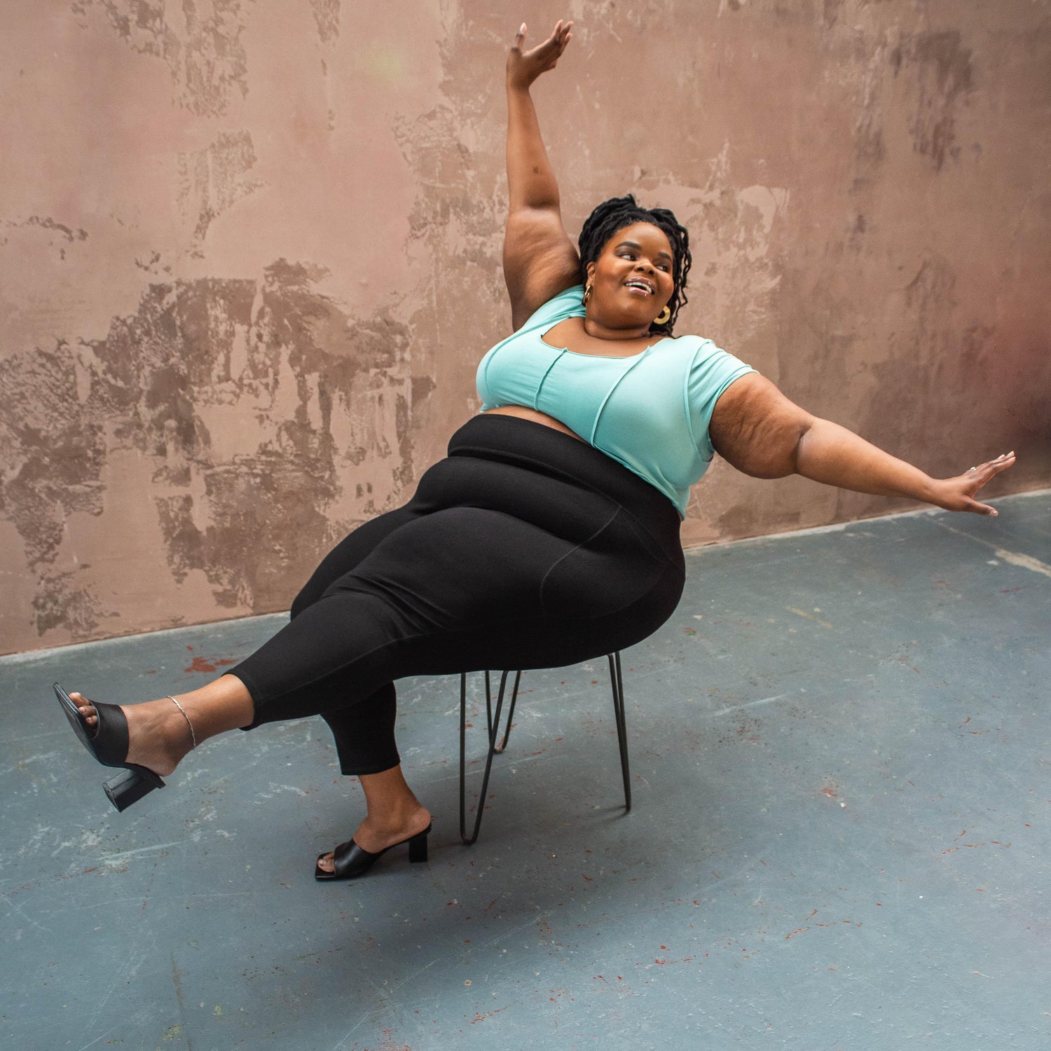 Legging court anti-squats - Noir