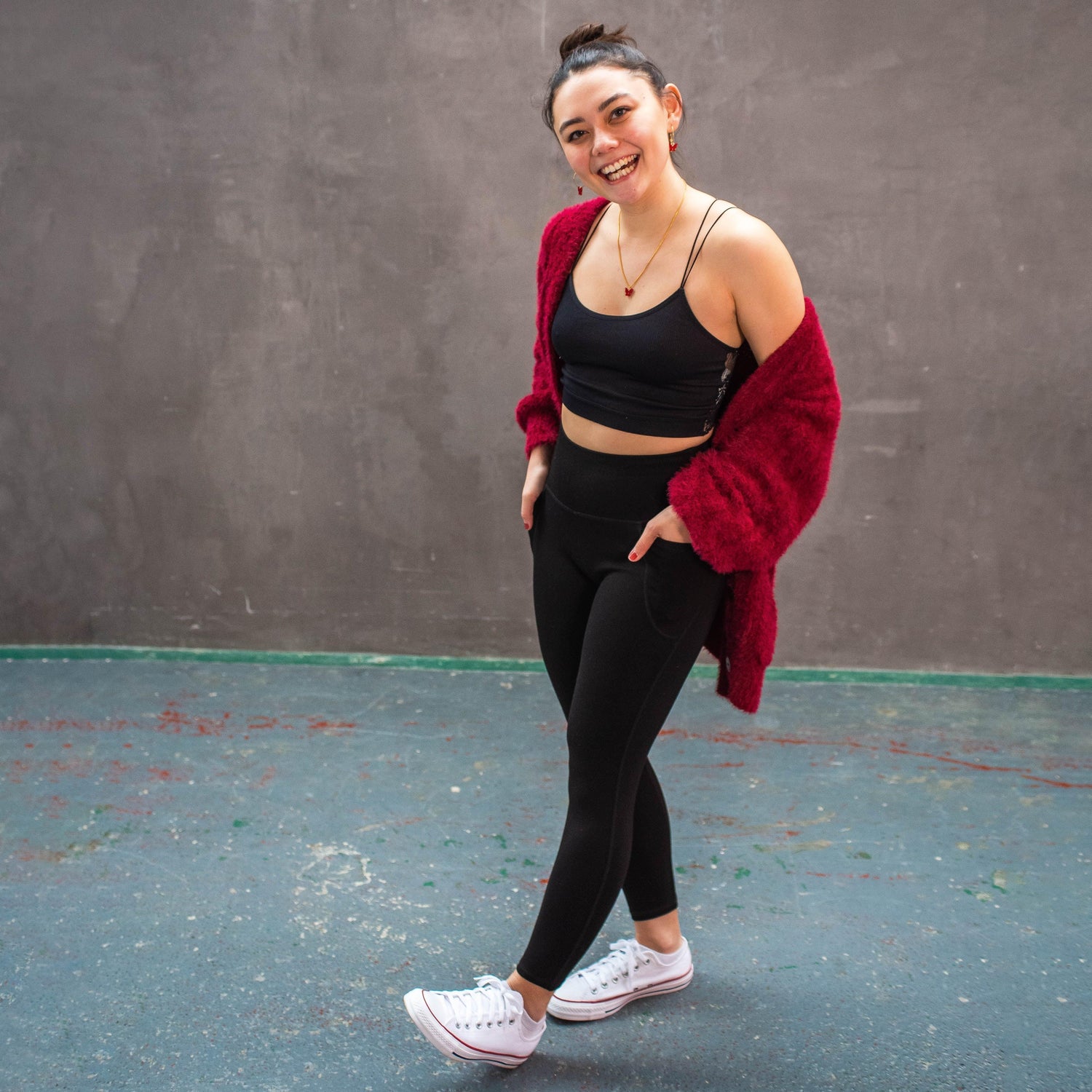 Legging court anti-squats - Noir