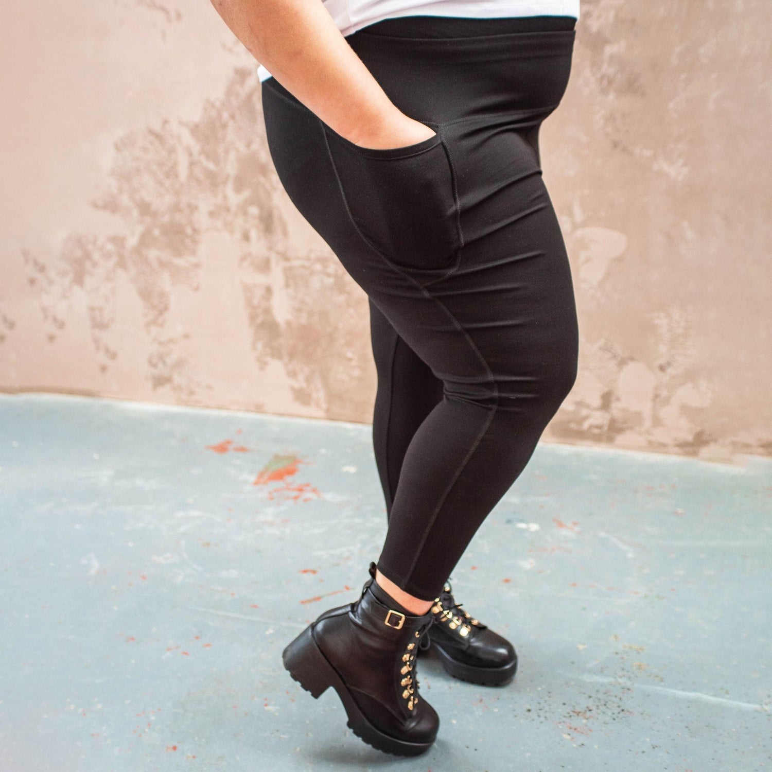 Legging court anti-squats - Noir