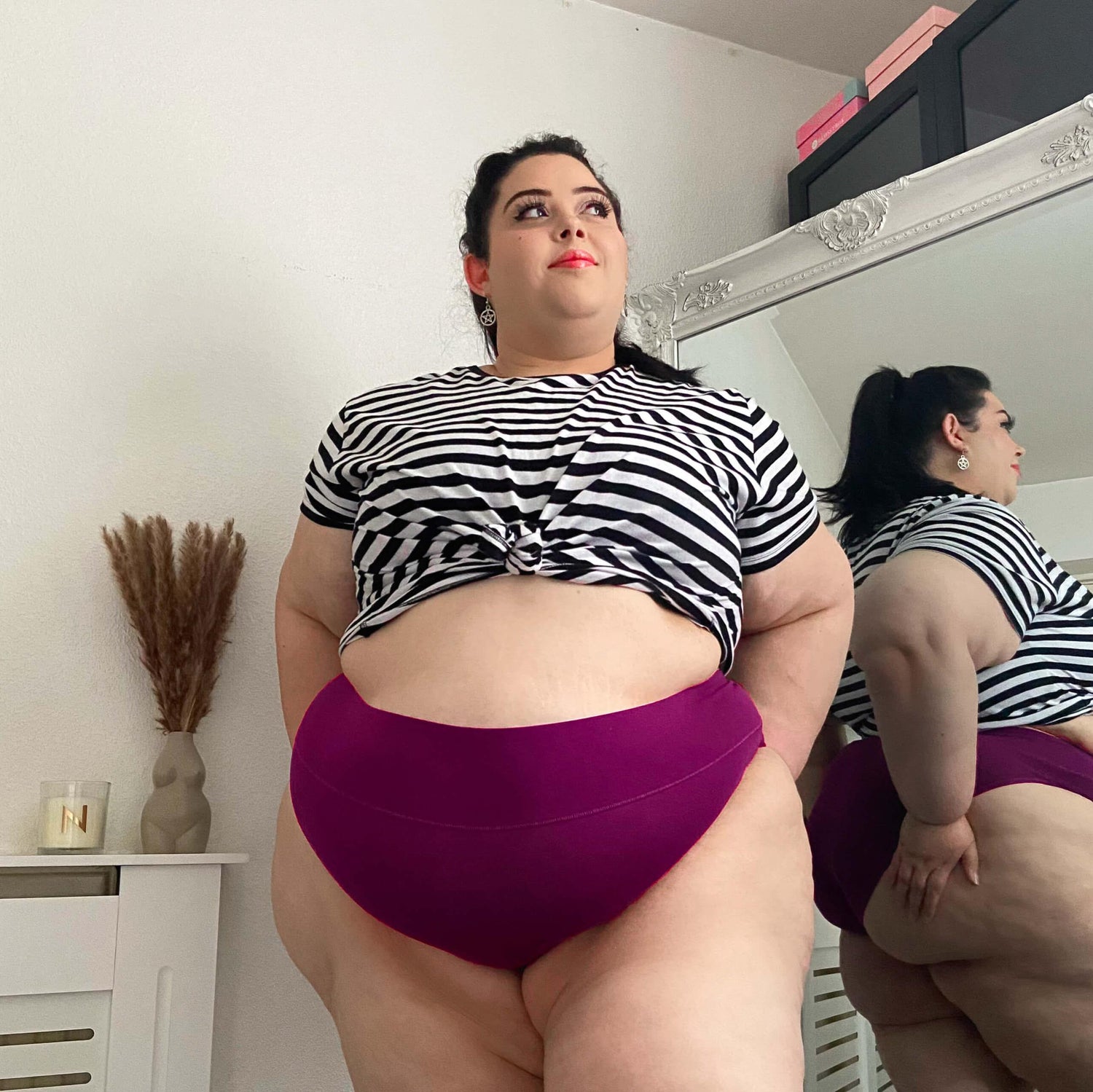 Culotte taille haute en coton bio - Figgy Pudding