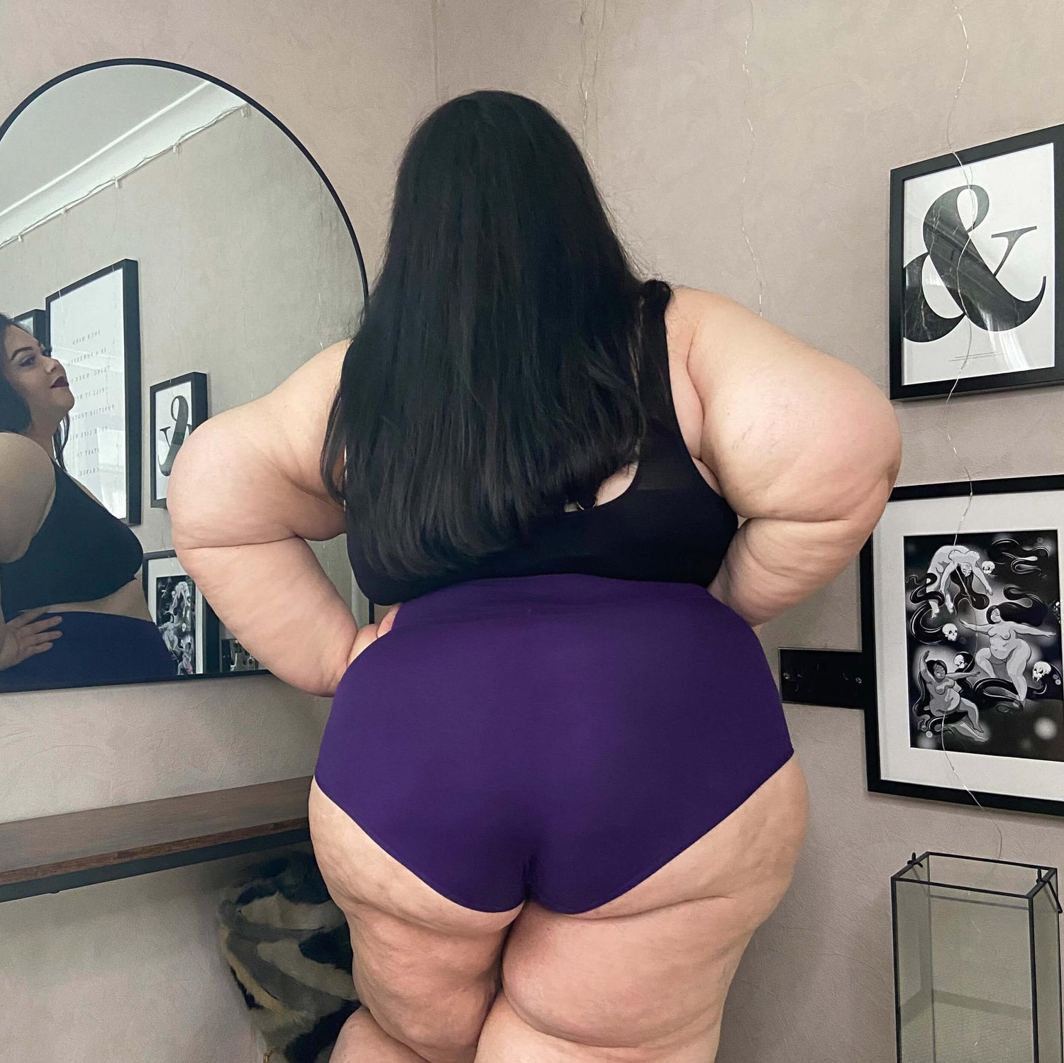 Culotte taille haute en coton bio - Suffragette Purple