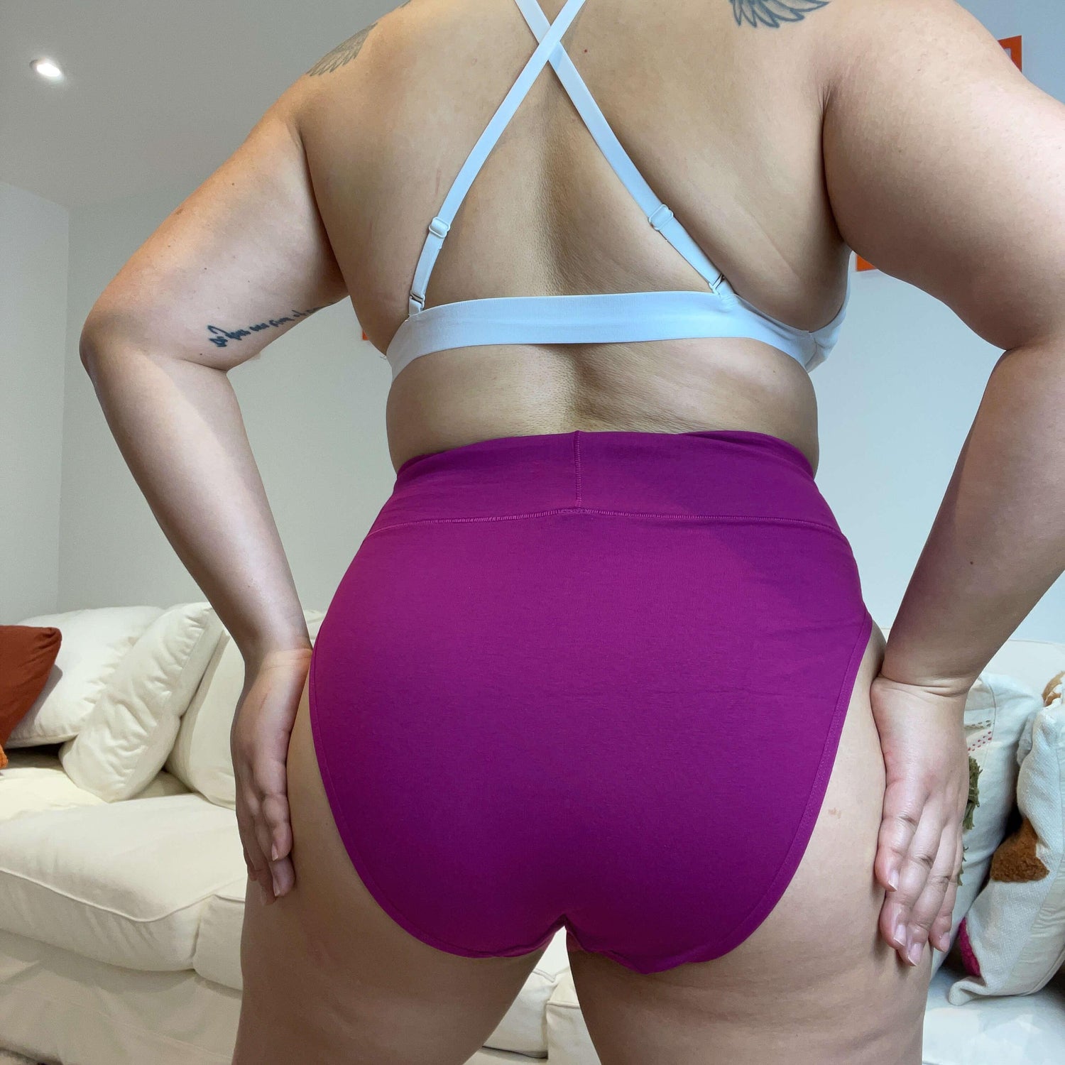 Culotte taille haute en coton bio - Figgy Pudding