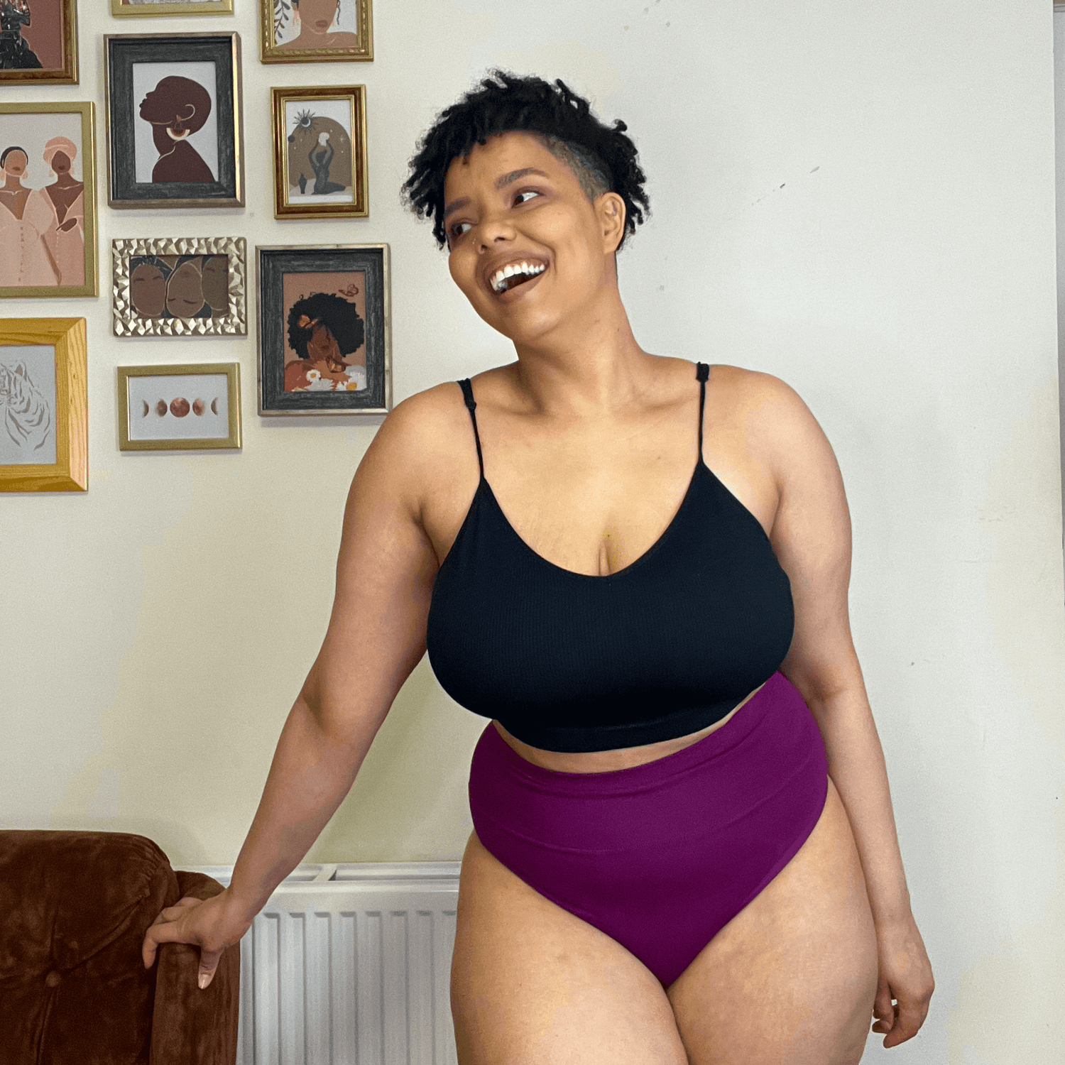 Culotte haute en coton bio - Figgy Pudding